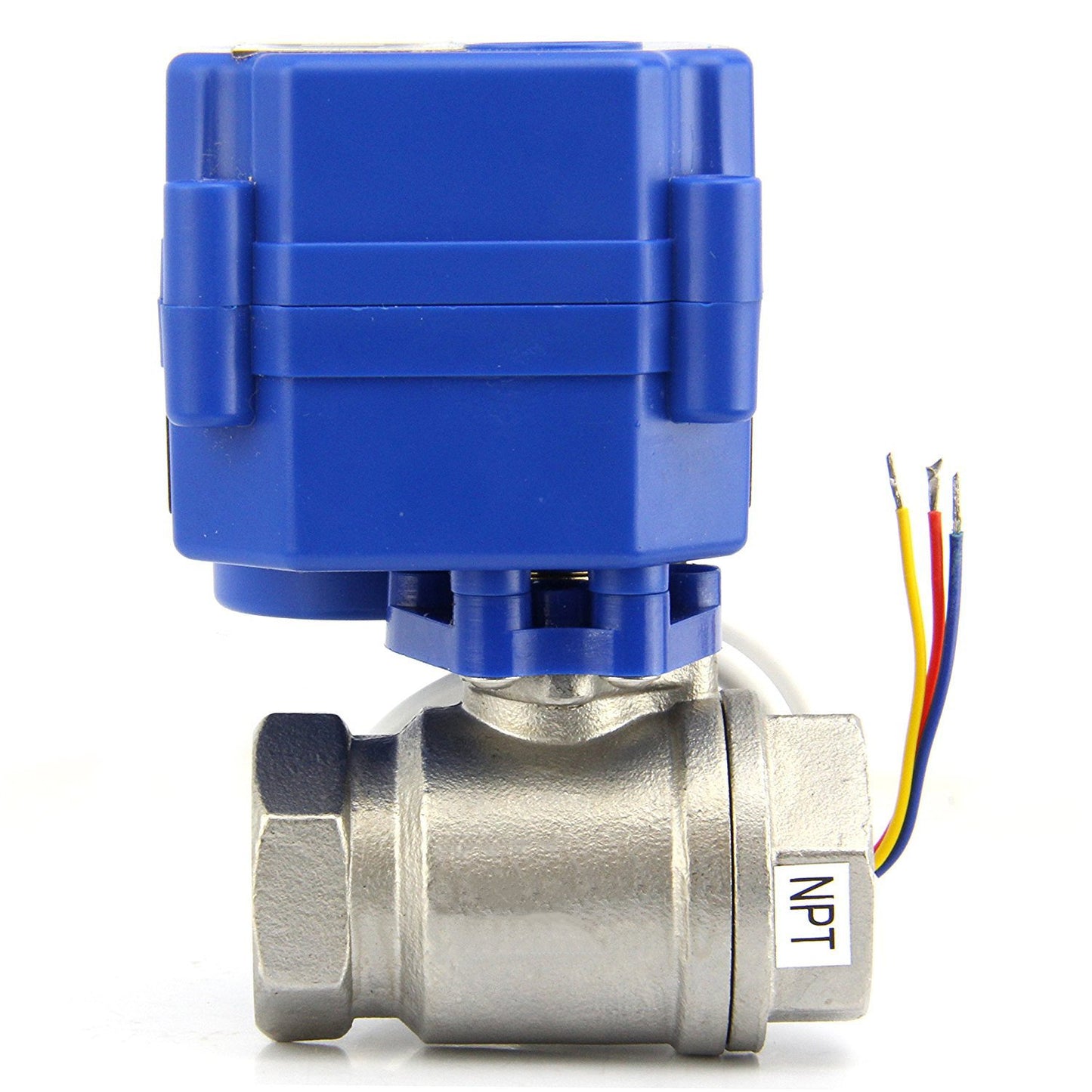 U.S. Solid Motorized Ball Valve- 3/4" Stainless Steel Electrical Ball Valve with Full Port, 9-24V AC/DC and 3 Wire Setup