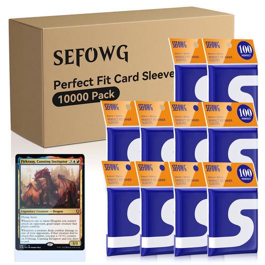10000 Pack Perfect Fit Card Sleeves, Inner Sleeves Ideal for Double-Sleeving Compatible with TCG, MTG, PKM, TCG, Trading, Gaming Cards