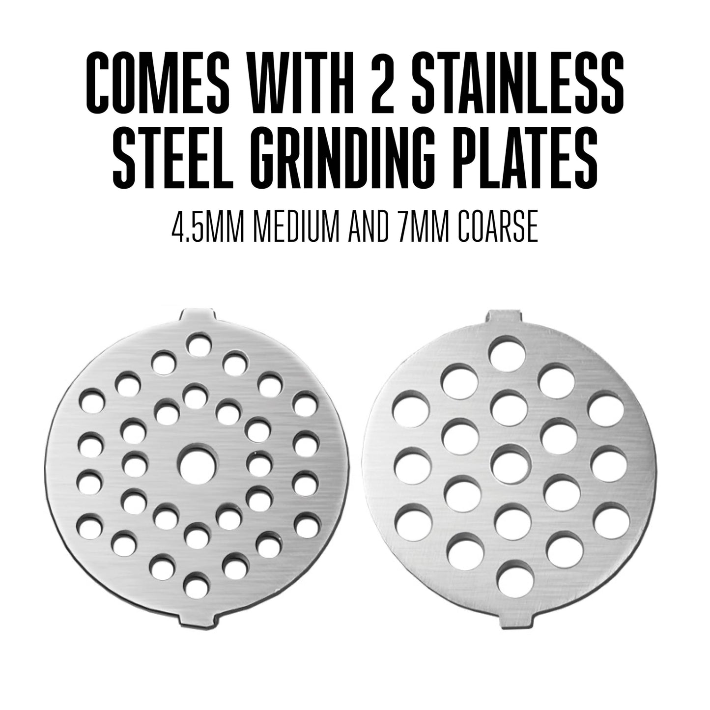 Weston Electric Meat Grinder & Sausage Stuffer, Num. 5 500 Watt, 5/8 HP Motor, Grinds 2 lbs Per Minute, Includes Stainless Steel Grinding Plates, Black (82-0330-W)