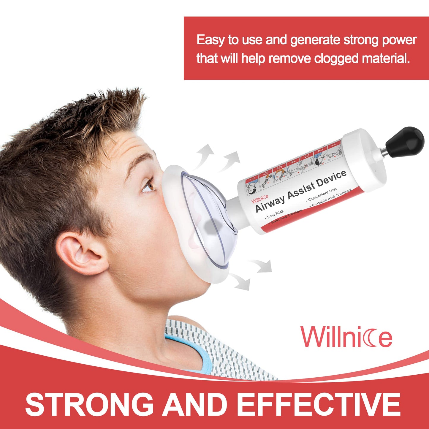 4pcs Effective Airway Assist Device Works for Removing Foreign Material, Portable Assist Kit for Child and Adults - GY Provided Travel & Home Kit