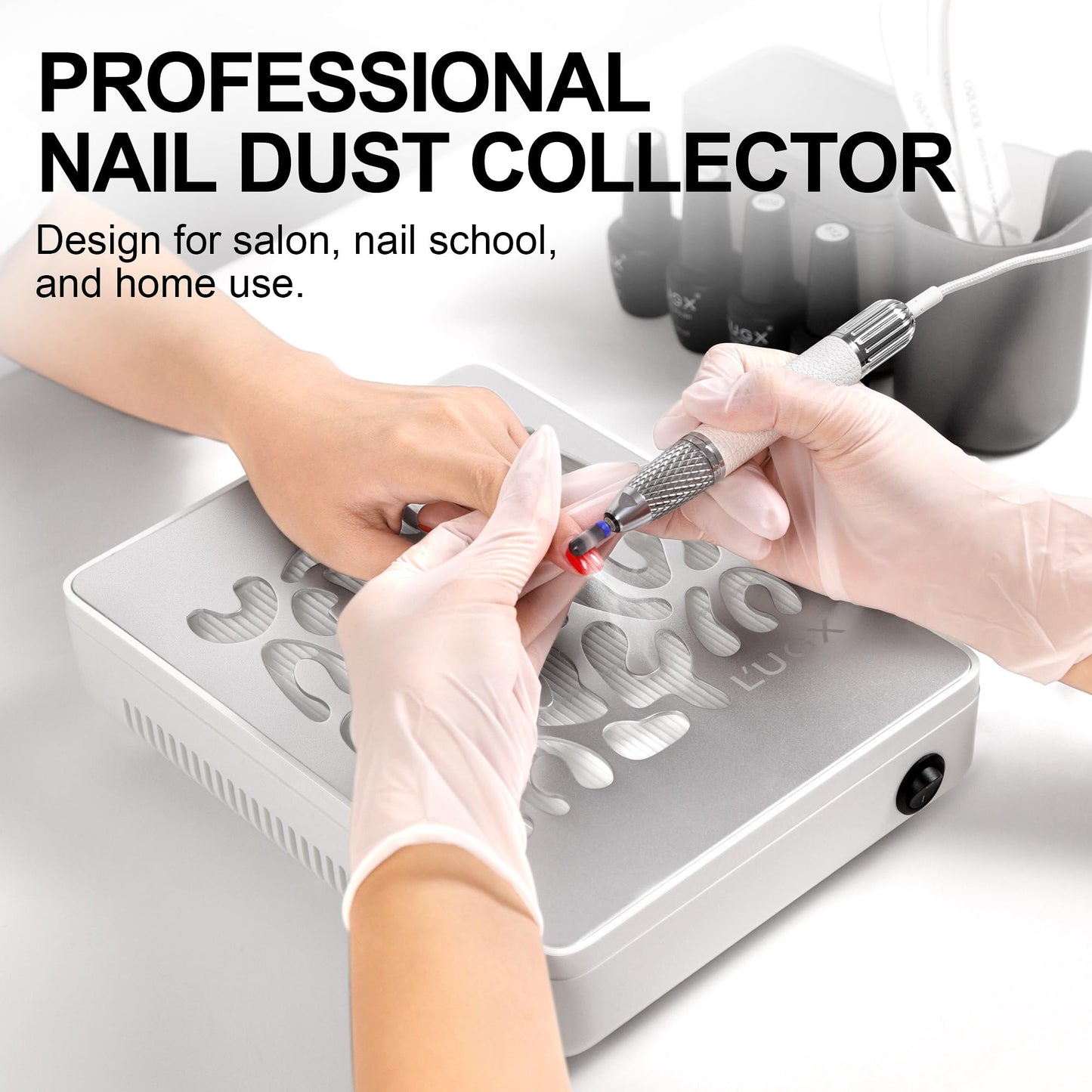 L'UGX Powerful Nail Dust Collector with Cuticle Trimmer