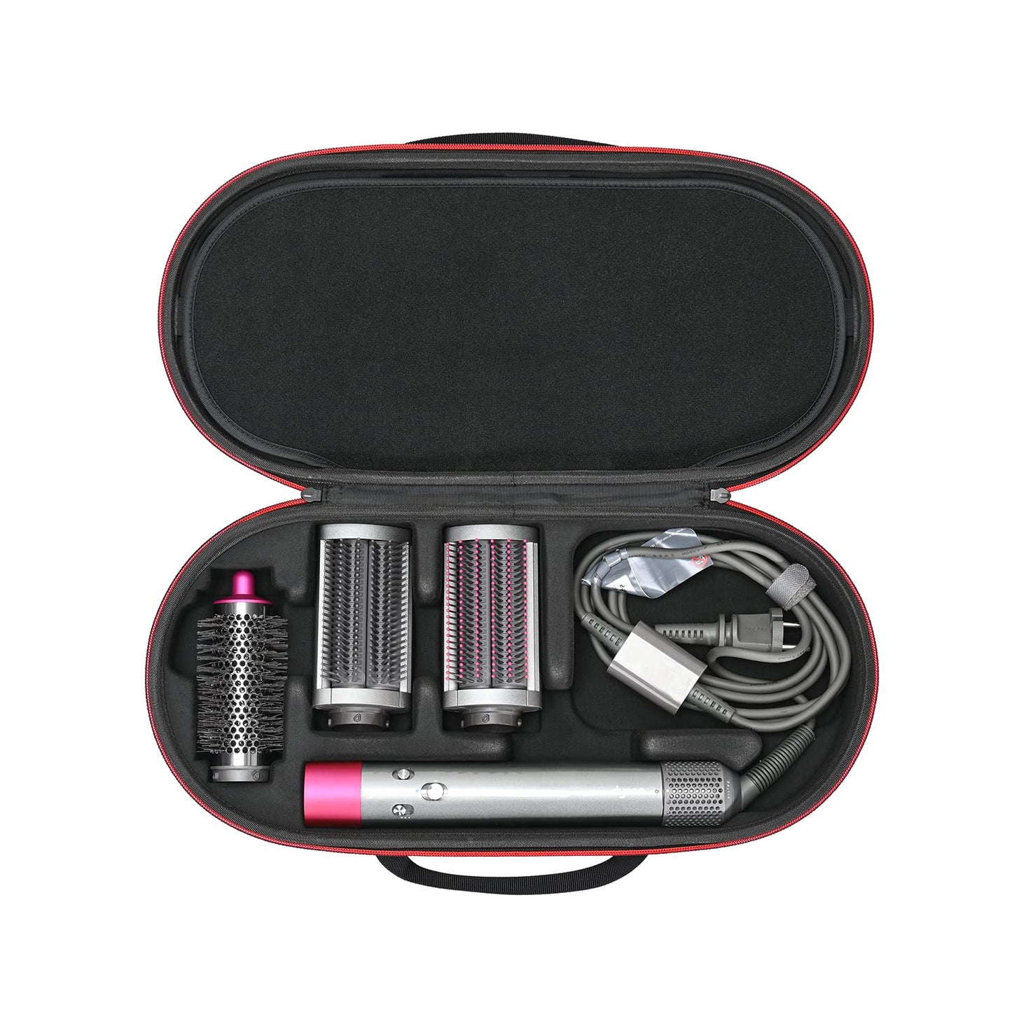 RLSOCO Hard Case for Dyson Airwrap Complete Long/Complete Styler HS08 HS05 HS01 - Fits 4pcs Long Barrels or Short Barrels - Black (Case Only,Hair Styler is not Included)