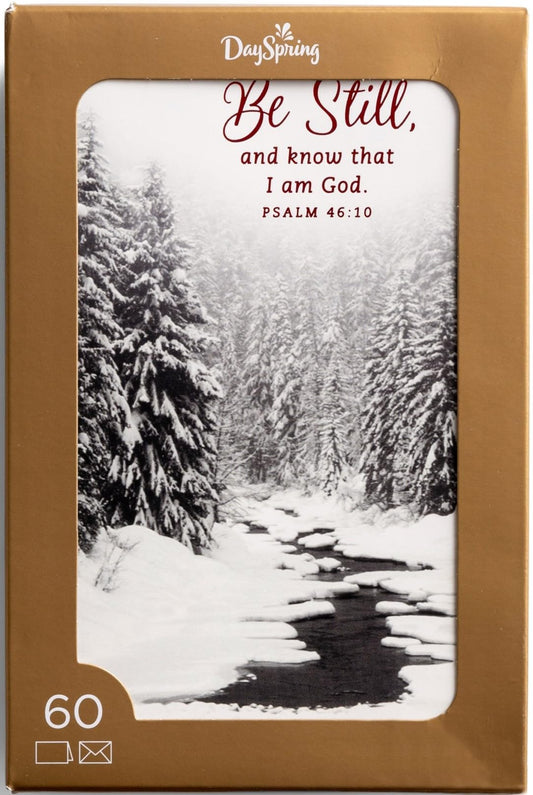 DaySpring - Black and White Christmas Classics - 60 Bulk Christmas Boxed Cards and Envelopes (U1347)