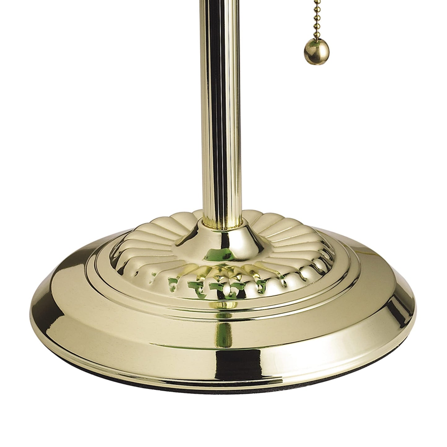 Catalina Lighting 13.5'' Traditional Banker's Lamp Light Fixture with Green Glass Cylinder Shade for Office, Library, Living Room, or Dorm, Polished Brass