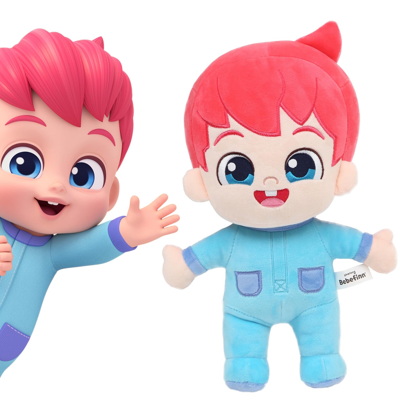 Pinkfong Bebefinn Plush Toy - 12" (30cm) Stuffed Doll | Soft Cuddly Plush for Toddlers | Bebefinn Toy | Perfect Birthday, Holiday for Boys & Girls