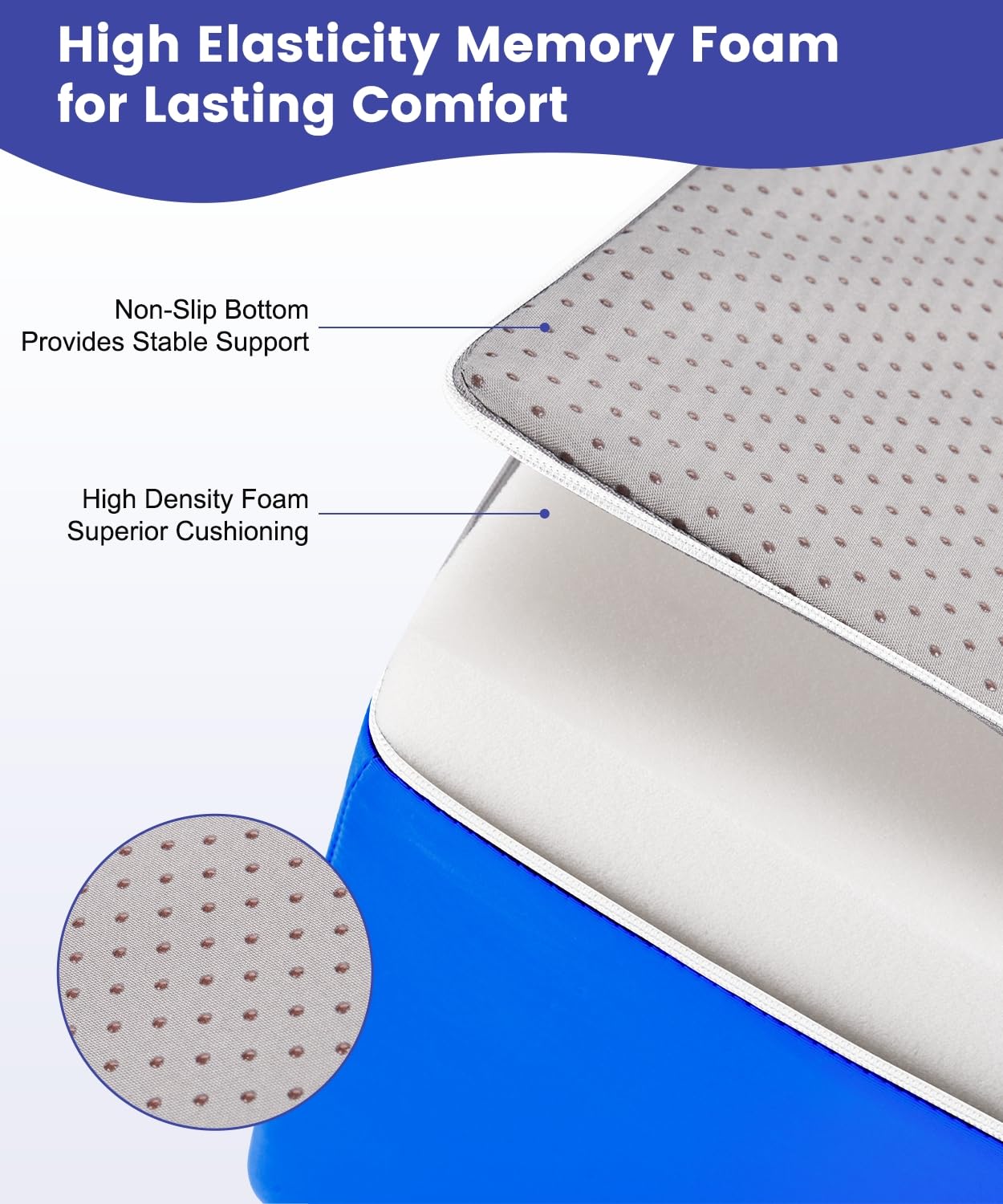 Litluxu Knee Surgery Pillow Straight Leg | Leg Pillow Elevation Blood Circulation | Foam Wedge for Elevating Leg Machine Washable Removable Cover | Knee Wedge Pillow Post Surgery