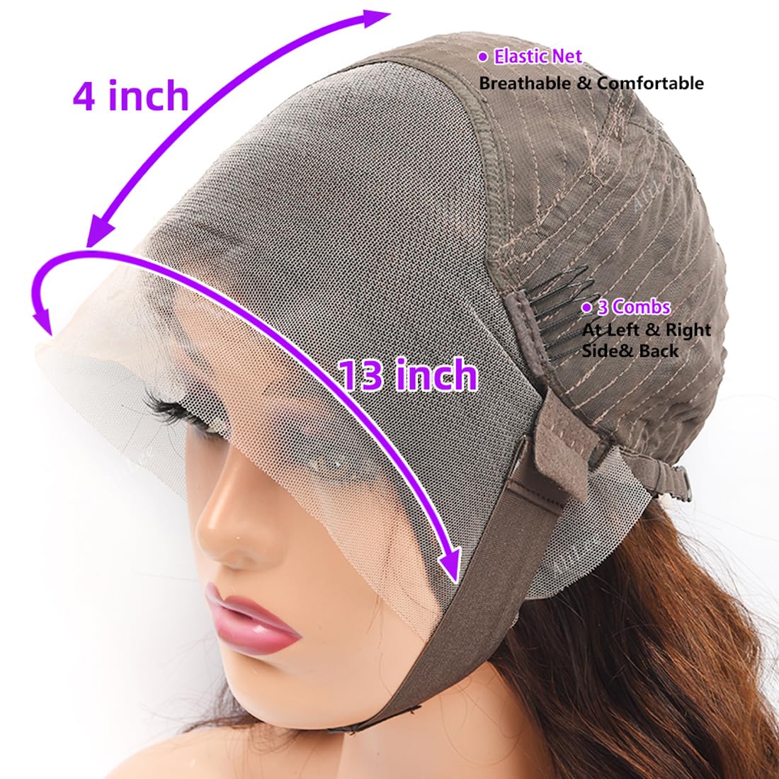 Merhara Highlight Ash Blonde Wigs Human Hair 180% Density 13X4 HD Balayage Glueless Wigs Human Hair for Women Gray Highlight Lace Front Wig Human Hair Pre Plucked Body Wave Lace Front Wigs 18 Inch