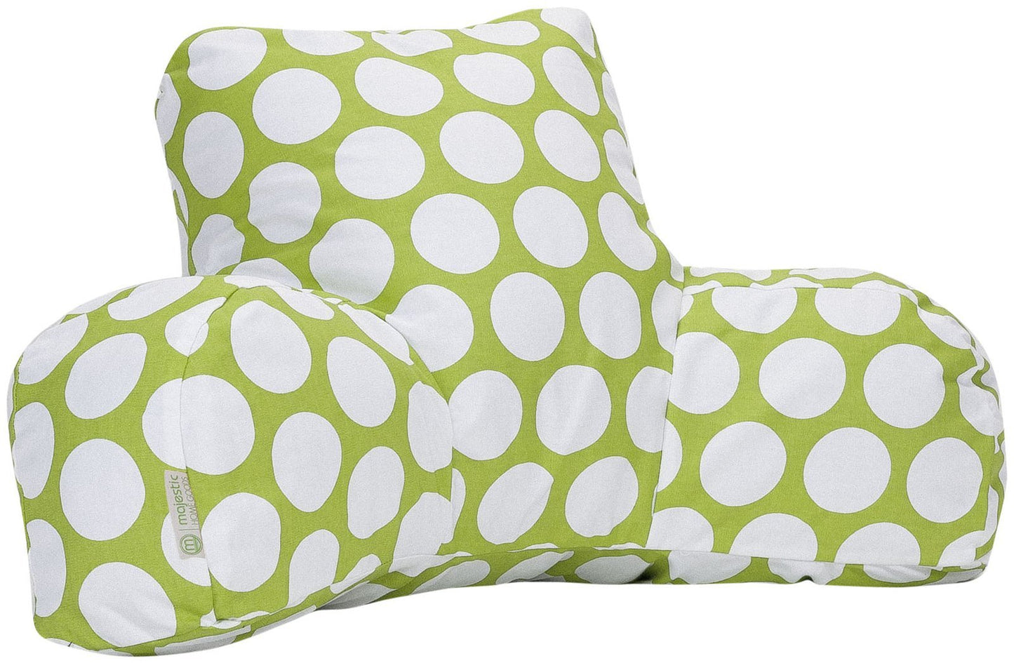 Majestic Home Goods Large Polka Dot Reading Pillow, Hot Green