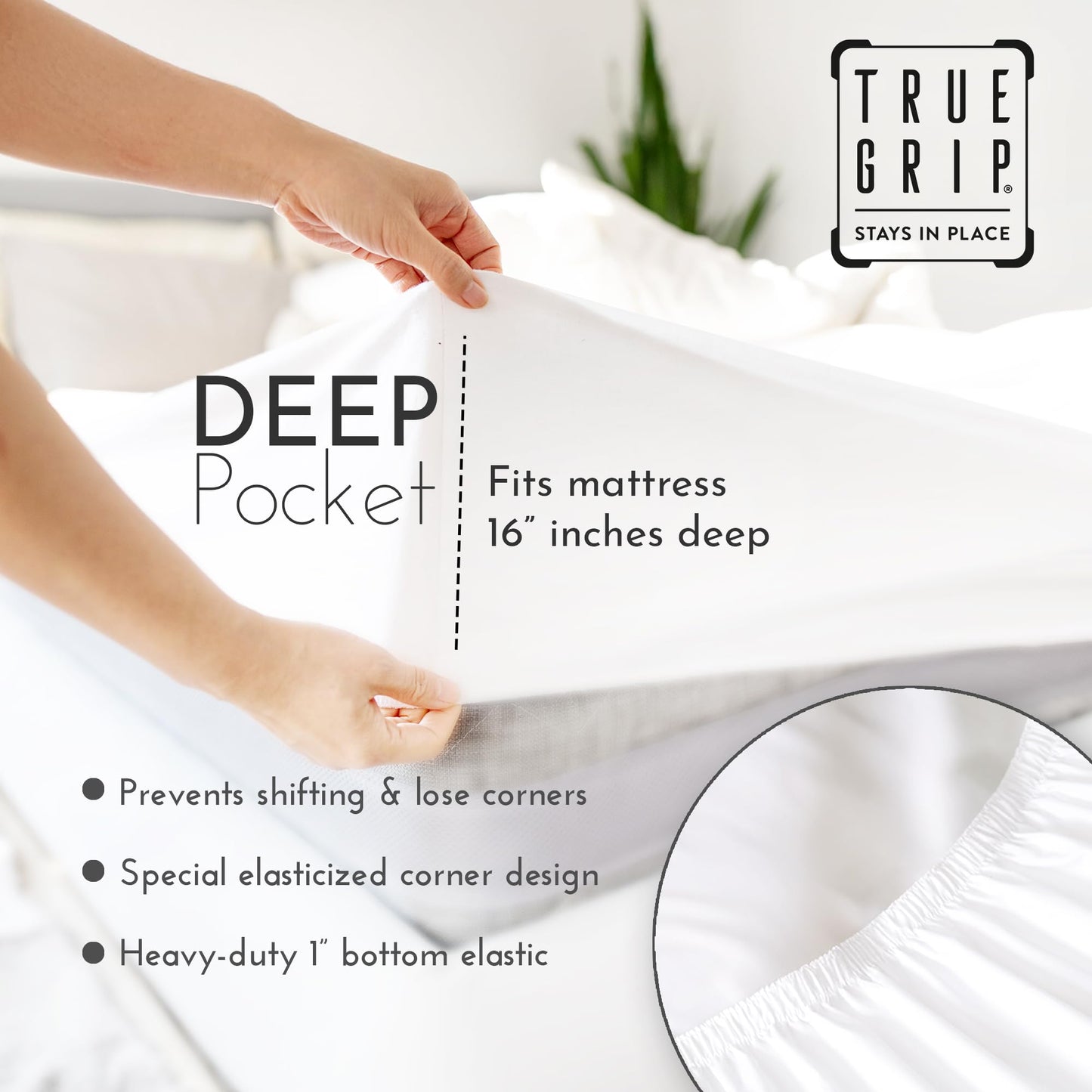 Linen Closet 4 Pcs 100% Cotton Queen Sheet Set, Arctic White, 400 Thread Count, Percale Weave, Deep Pocket Fitted Sheet, Fits Up To 18" Mattress, Crisp & Cooling Bed Sheets for Home & Hotel Use