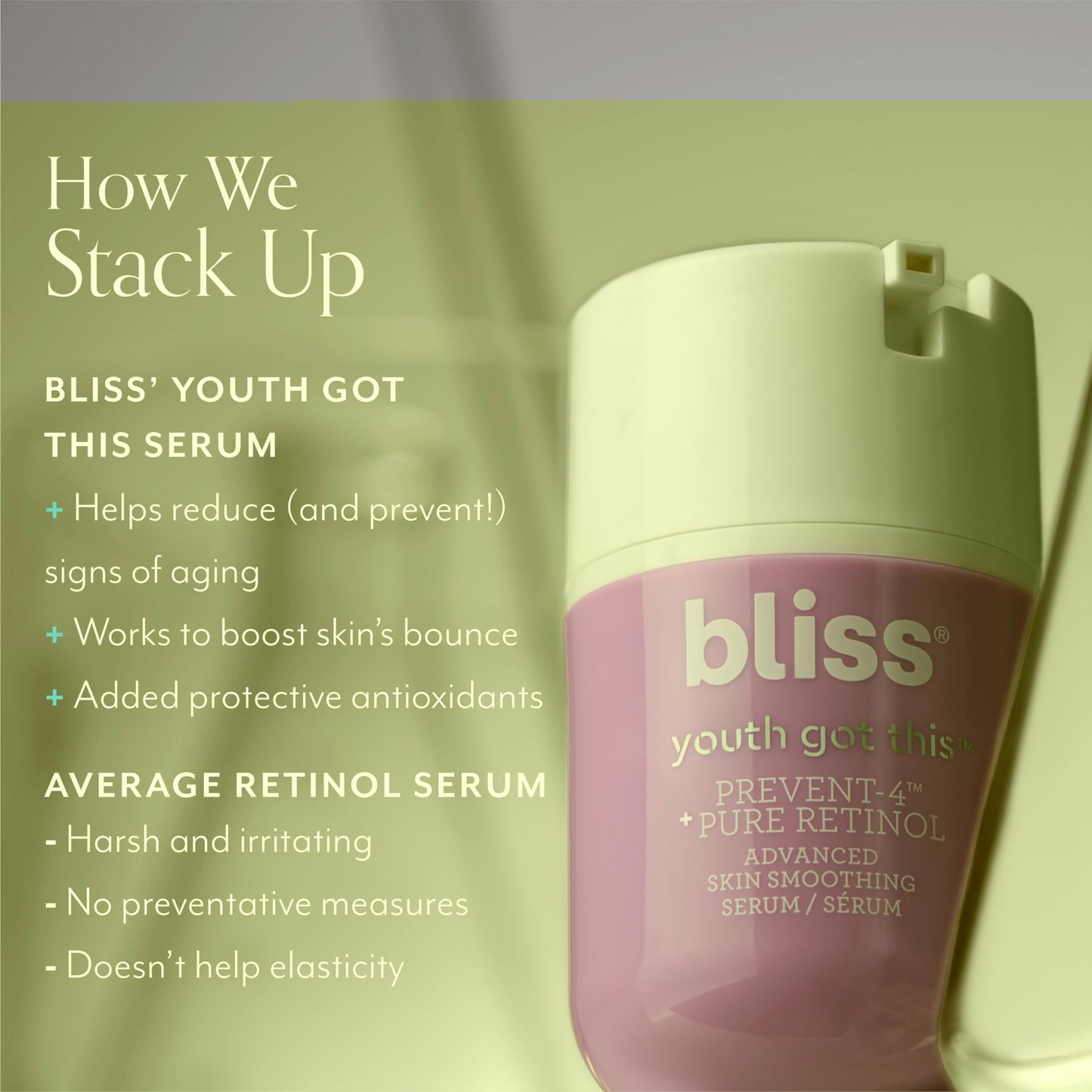 Bliss Anti-Aging Duo: Youth Got This Retinol Serum & Pure Retinol Deep Hydration Moisturizer | Diminishes Fine Lines & Wrinkles | Clean, Fragrance-Free, Vegan