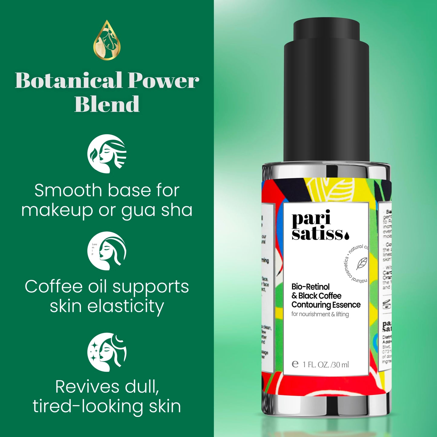 Bio-Retinol & Black Coffee Contouring Essence – Anti Wrinkle Retinol, Skin Care Must Haves for Nourishment and Lifting, Sun Damaged Skin Repair Face