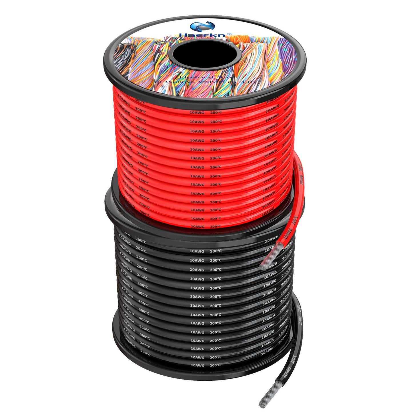 10 awg 5.2mm² Silicone Electrical Wire Cables 50 Feet [25ft Black and 25ft Red] 10 Gauge 600V Soft and Flexible Hook Up Oxygen Free Stranded Tinned Copper Wire Model Battery Cable
