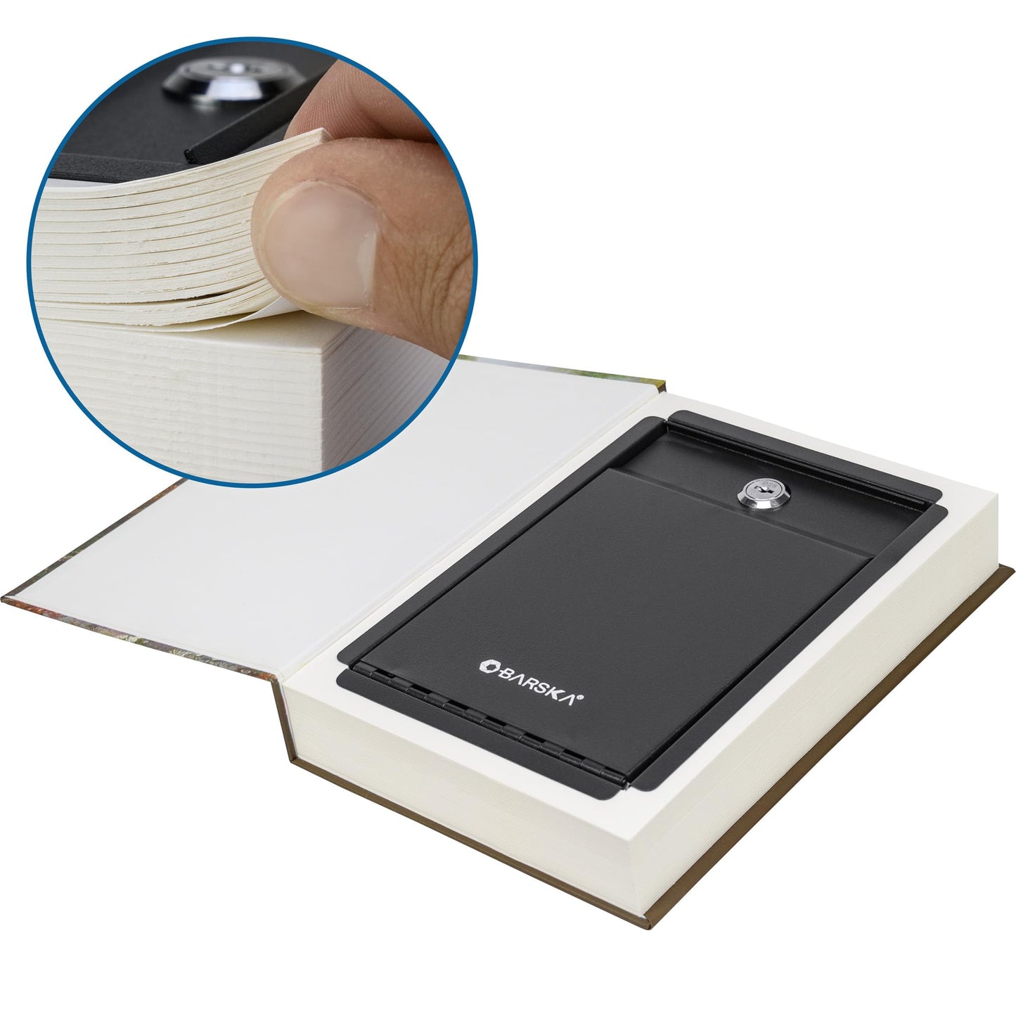 Barska Hidden Book Safe – Real-Look Pride and Prejudice Diversion Lock Box with Key Lock – Secret Safe for Home, Office, Travel – Portable Steel Storage for Cash, Jewelry, Valuables