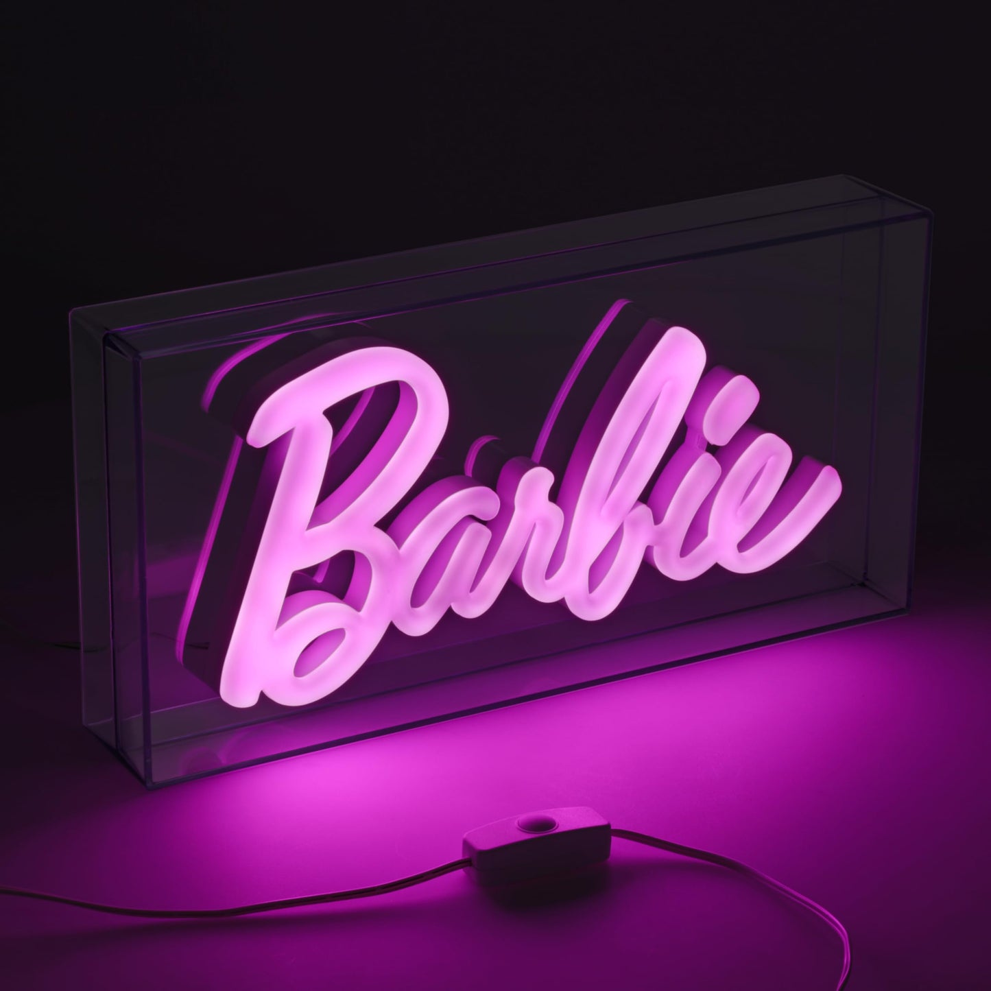 Paladone Barbie Logo LED Neon Pink Sign, Officially Licensed Barbie Merchandise and Room Decor