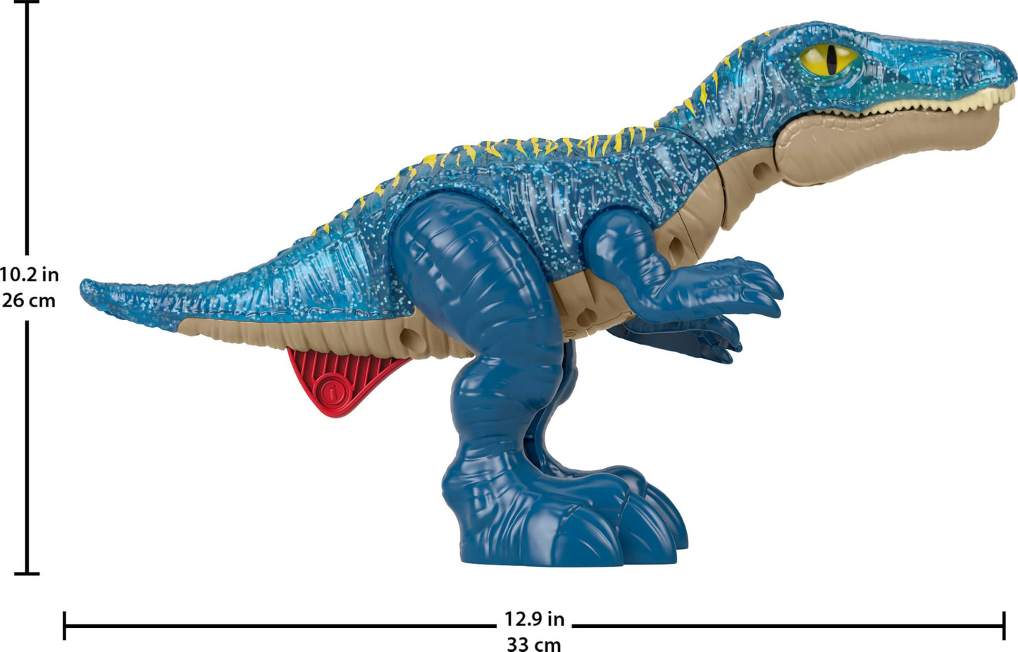 Fisher-Price Imaginext Jurassic World Dinosaur Toy Growl & Glow Baryonyx with Lights Sounds & Chomping Action for Kids Ages 3+ Years