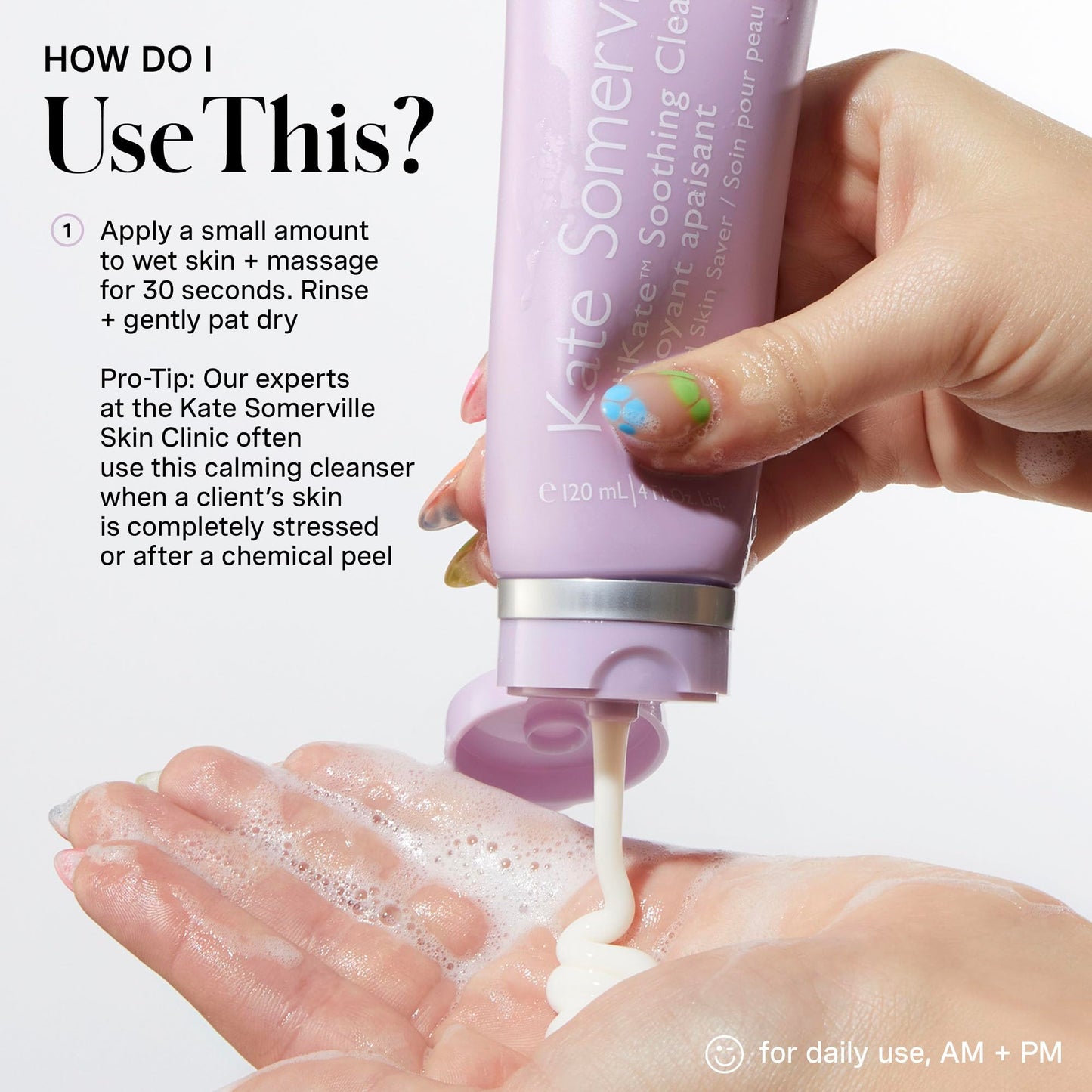 Kate Somerville DeliKate Soothing Cleanser – Clinically Proven Hydrating Face Wash – Gentle Irritation, Tightness and Redness Relief for Stressed or Sensitive Skin, 4 Fl Oz