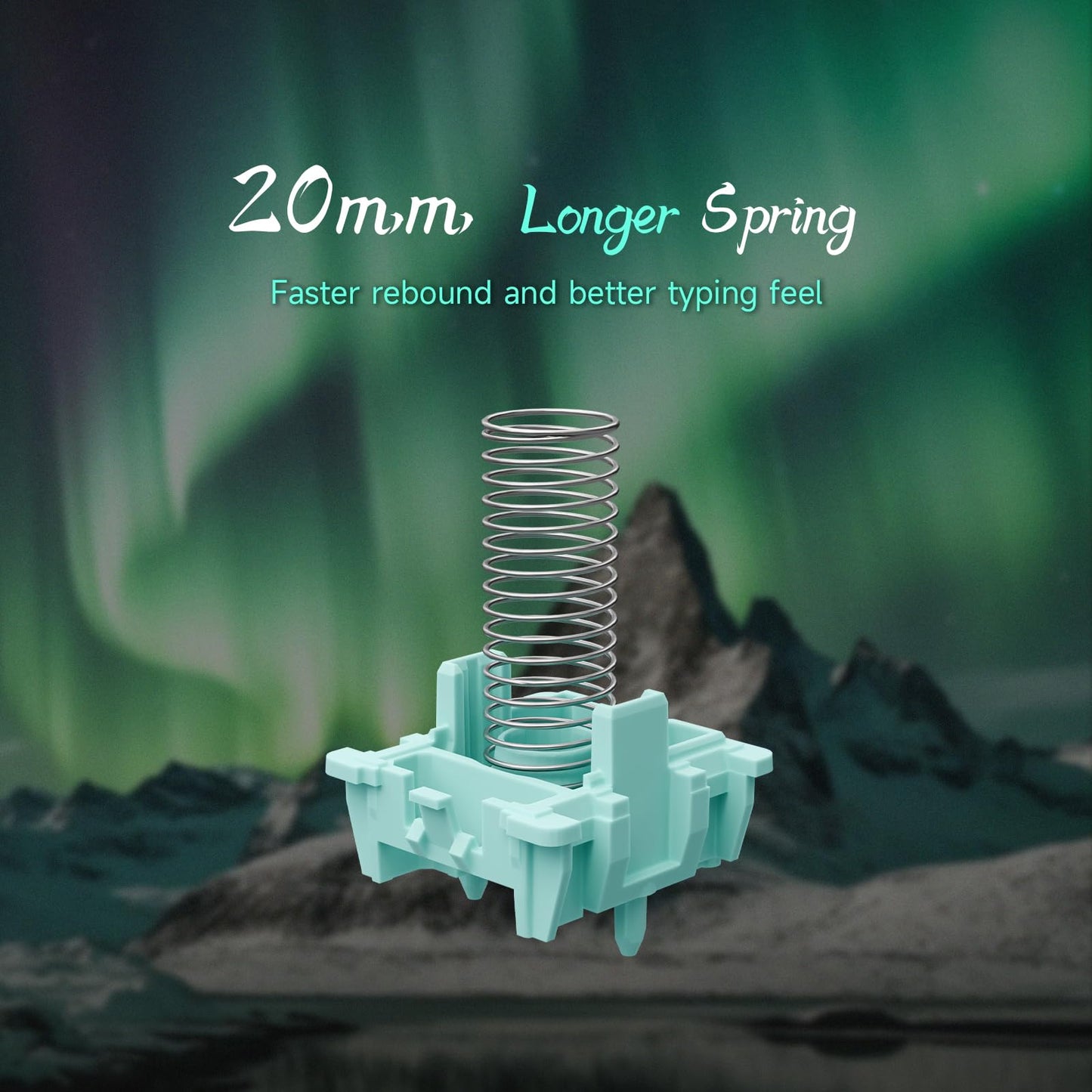 GATERON Magnetic Jade Pro Keyboard Switches, Linear Factory Pre-lubed Freely Setting Pre-Travel 20mm Longer Spring Key Switches for Magnetic Gaming Keyboard(70PCS)