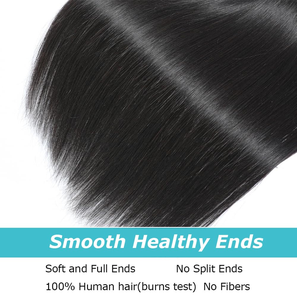 AnJudyReid Human Hair Bundles Straight 1 Bundle 26 Inch Single Bundle Brazilian Virgin Straight Hair Straight Bundles Human Hair Bundles For Black Woman