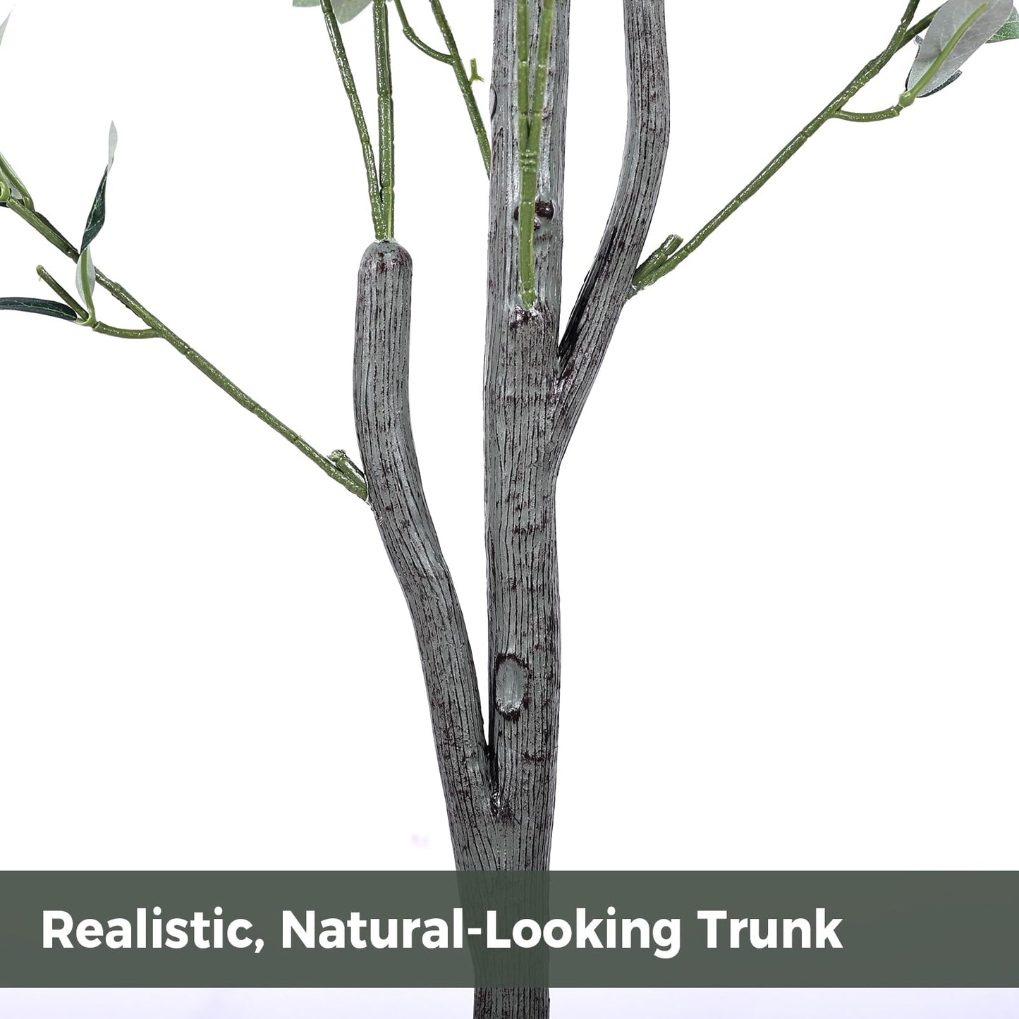 Zynaro Olive Trees Artificial Indoor 6FT, Faux Olive Tree with Woven Basket & Natural-Looking Wood Trunk, Realistic Leaves & Fruits, Maintenance-Free Tall Fake Olive Tree for Modern Home Office Decor