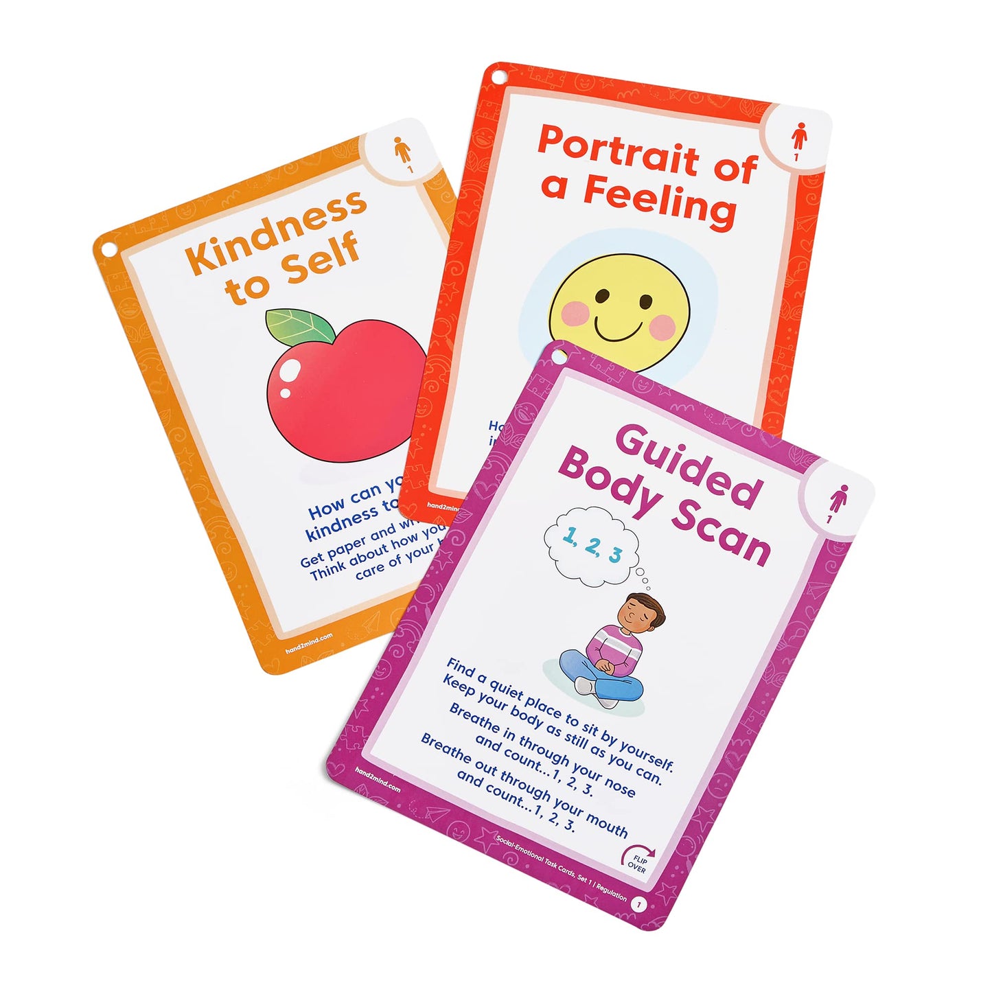 hand2mind Social Emotional Task Cards for Ages 3+, Social Emotional Learning Activities, Calm Down Corner, Play Therapy Toys for Counselors, SEL Games, Preschool Card Games, Feelings Flash Cards