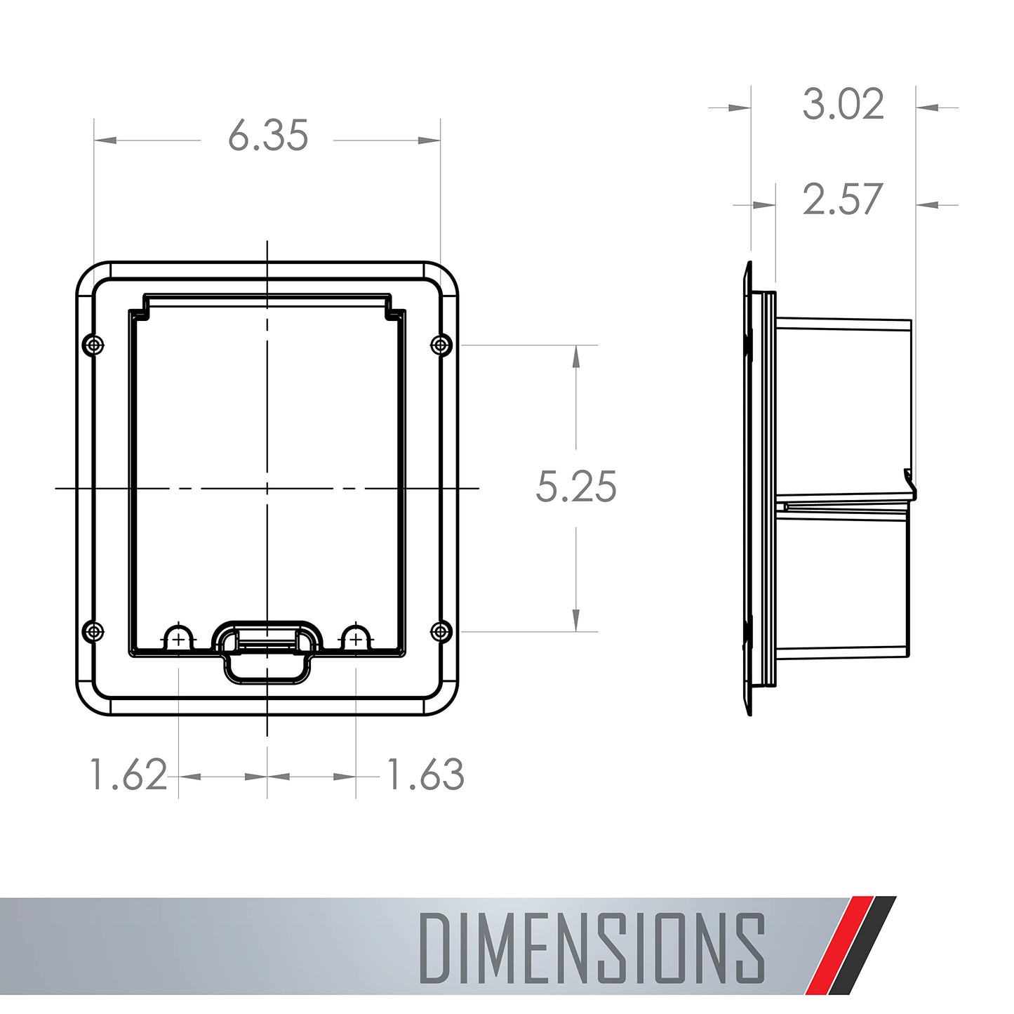 TayMac DOC320Z Deck/Floor Cover, 1-Gang, Bronze