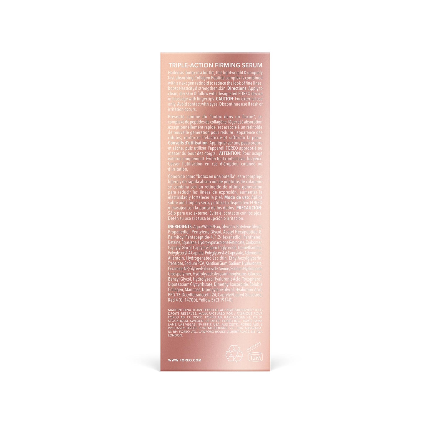 FOREO SUPERCHARGED Triple-Action Firming Serum - Conductive Gel - Hyaluronic Acid & Squalane - Intensely Hydrating Serum for Face - Vegan & Cruelty-free - All Skin Types - 1 fl. Oz