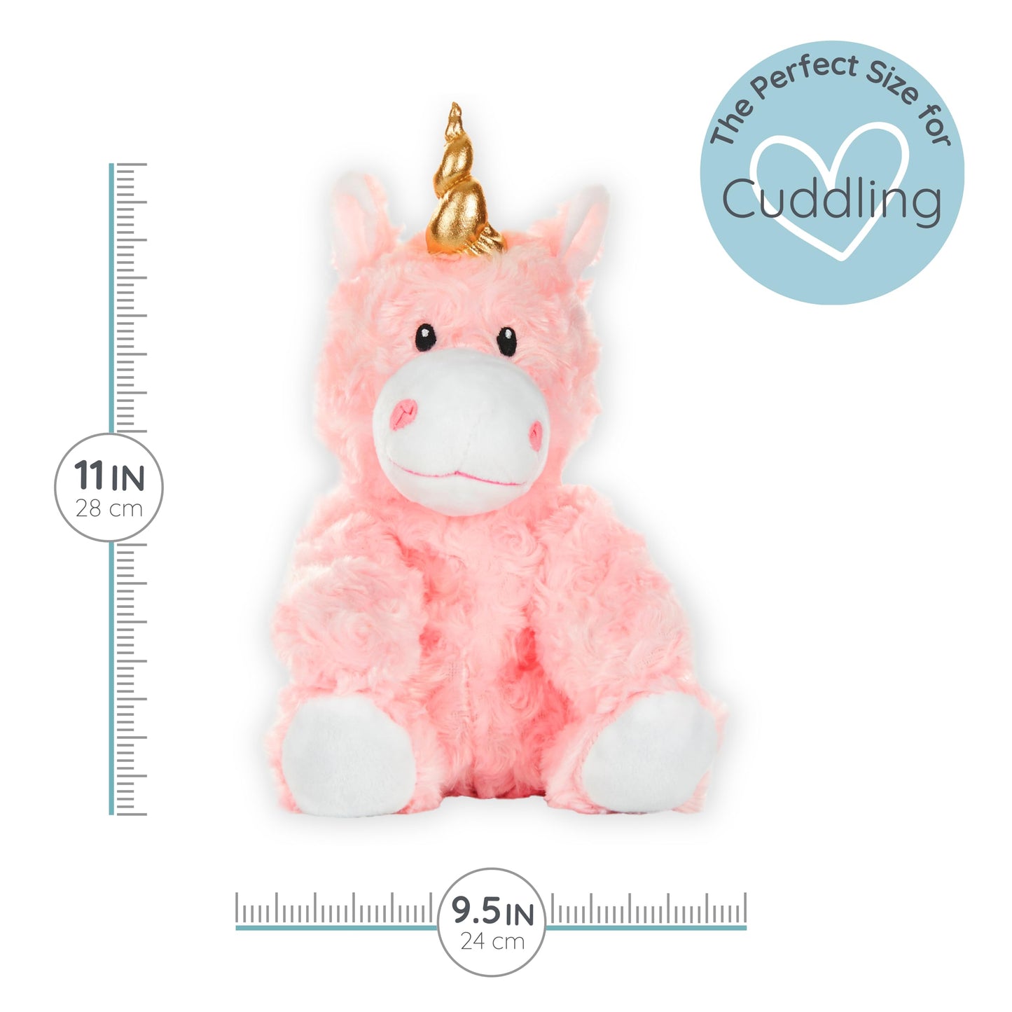 Warm Pals - Princess Pink Unicorn - Cozy Microwavable Lavender Scented Plush Toys - Heated Stuffed Animal - Heatable Coolable Bedtime Comfort Plushie