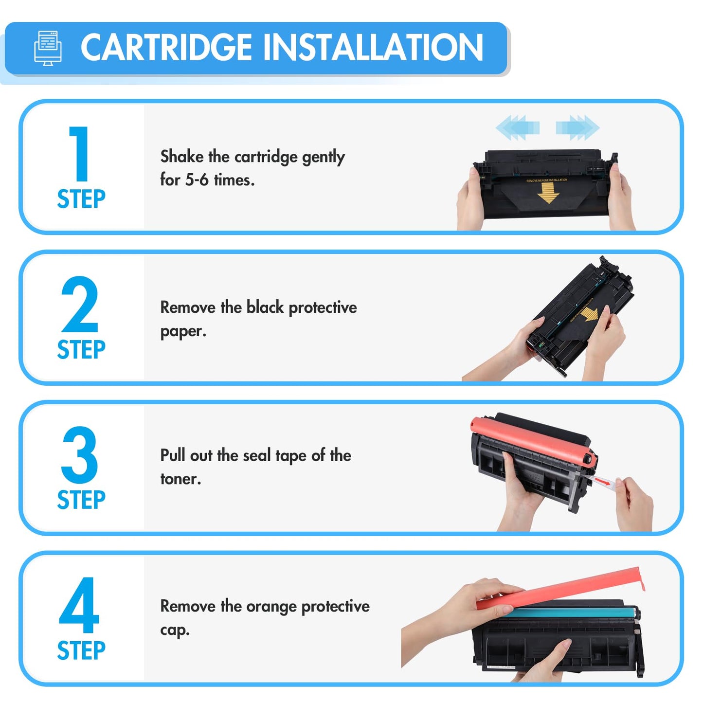 26A Toner Cartridge for HP Printer CF226A M426fdw Compatible for HP 26A Black Laserjet Toner Cartridge 26X CF226X M402n MFP M426fdw M402dn M402 M402dw M402dne M426fdn M426 M426dw Printer Ink 2 Pack