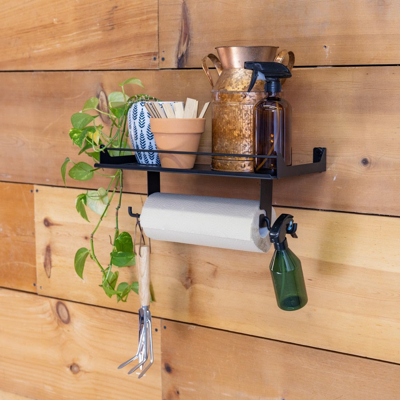 StoreYourBoard The Original Quick Clean Garage Paper Towel Holder, Wall Mount Shelf, One-Hand Tear, Garage Organization and Storage Rack Holds 50 lbs