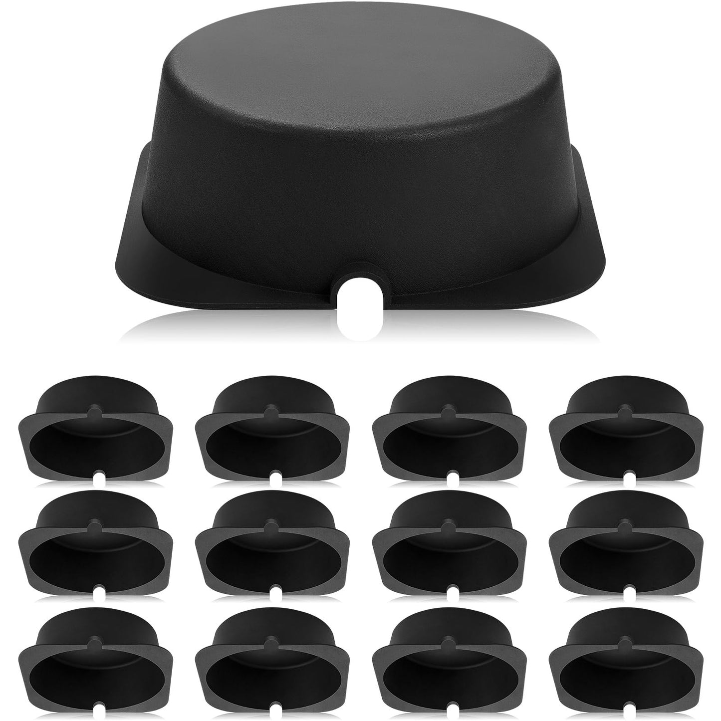 Tuanse 15 Pcs Recessed Light Cover for 6 Inch Lighting Fixtures 8.6 x 8.6 x 2.9 Inch Fire-Resistant and Energy-Saving Light Insulation Protect Cover for Attic (Black)