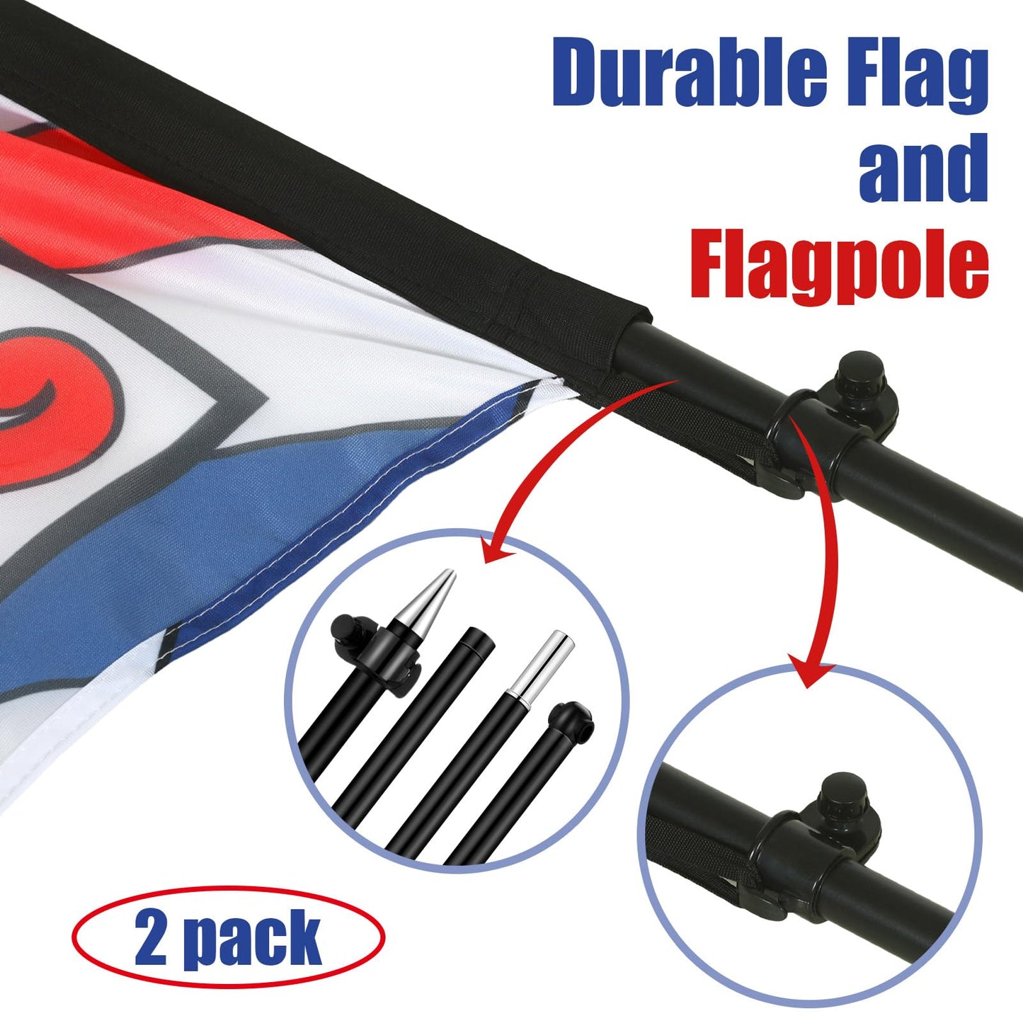 VitalCozy 2 Set Barber Flag Barbershop Themed Swooper Flag Banner with Pole Kit Open Feather Barber Sign for Salon Business Advertising Outdoor Outside(7 ft)