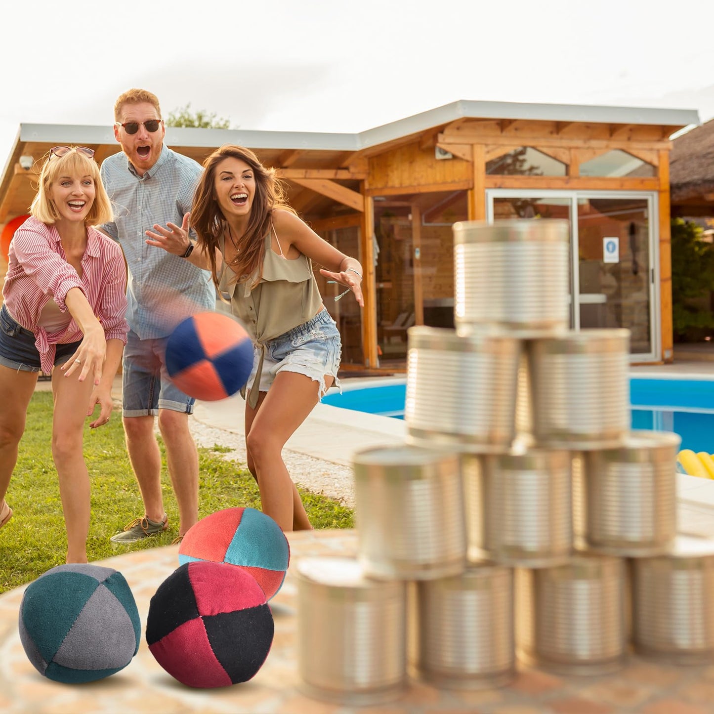 Liliful - 24 Bags 2.56" Bulk Small Multicolor Hack Ball Indoor Outdoor Toy for Kids Adults Teens Beginners Funny Gifts Games