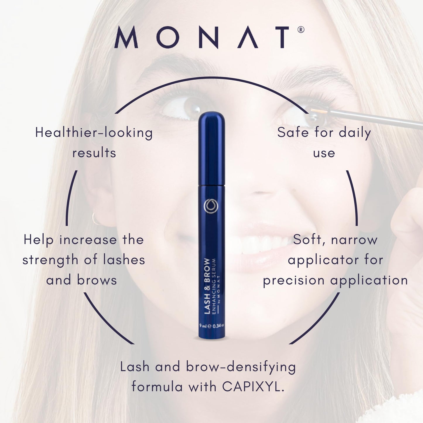 MONAT Eye Wonder Lash & Brow Enhancing Serum - Daily Use Serum for Fuller, Healthier-Looking Lashes and Brows