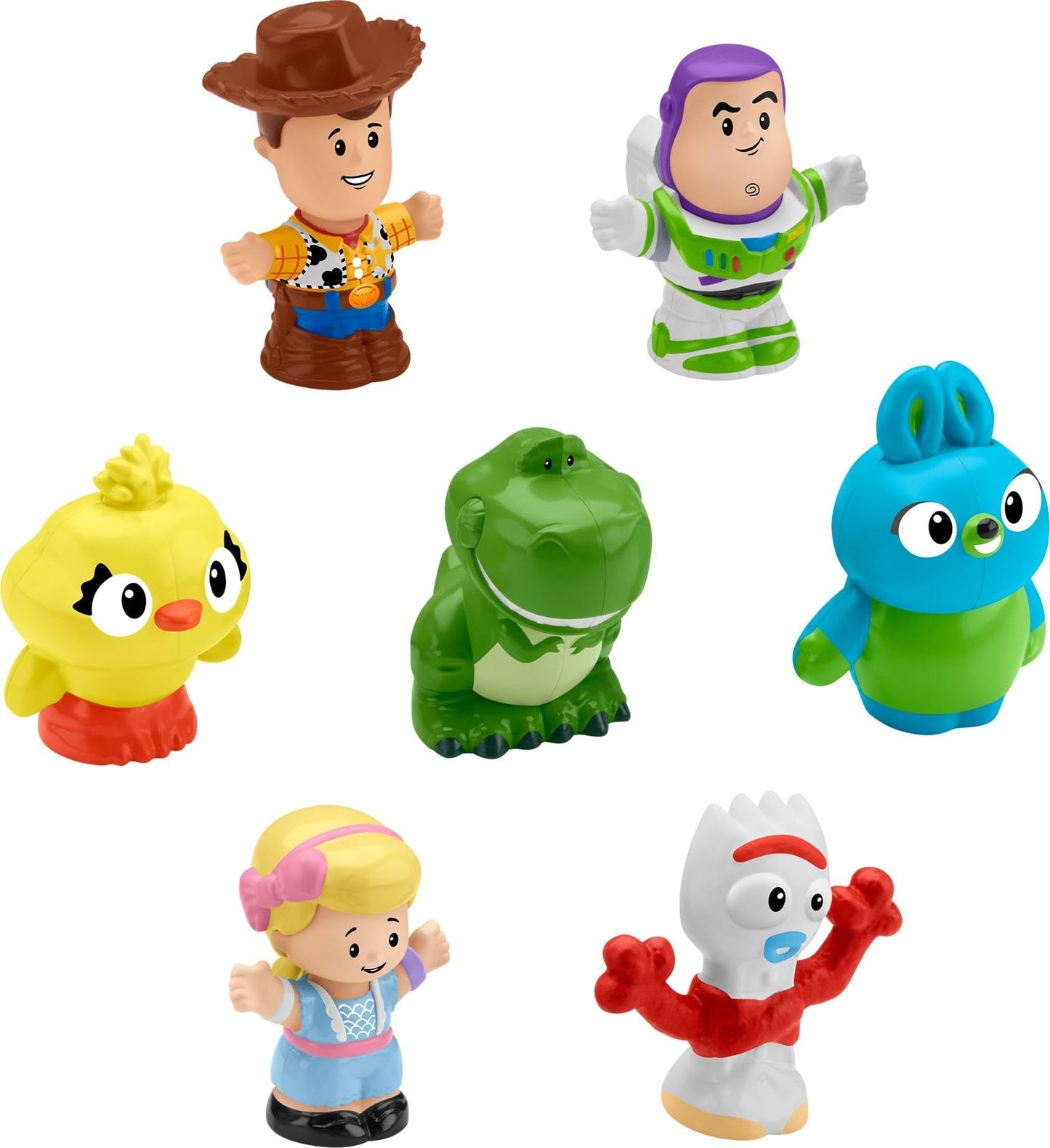 Fisher-Price Little People Toddler Toy Disney Toy Story 7 Friends Figure Set with Woody & Buzz Lightyear for Pretend Play Ages 18+ Months