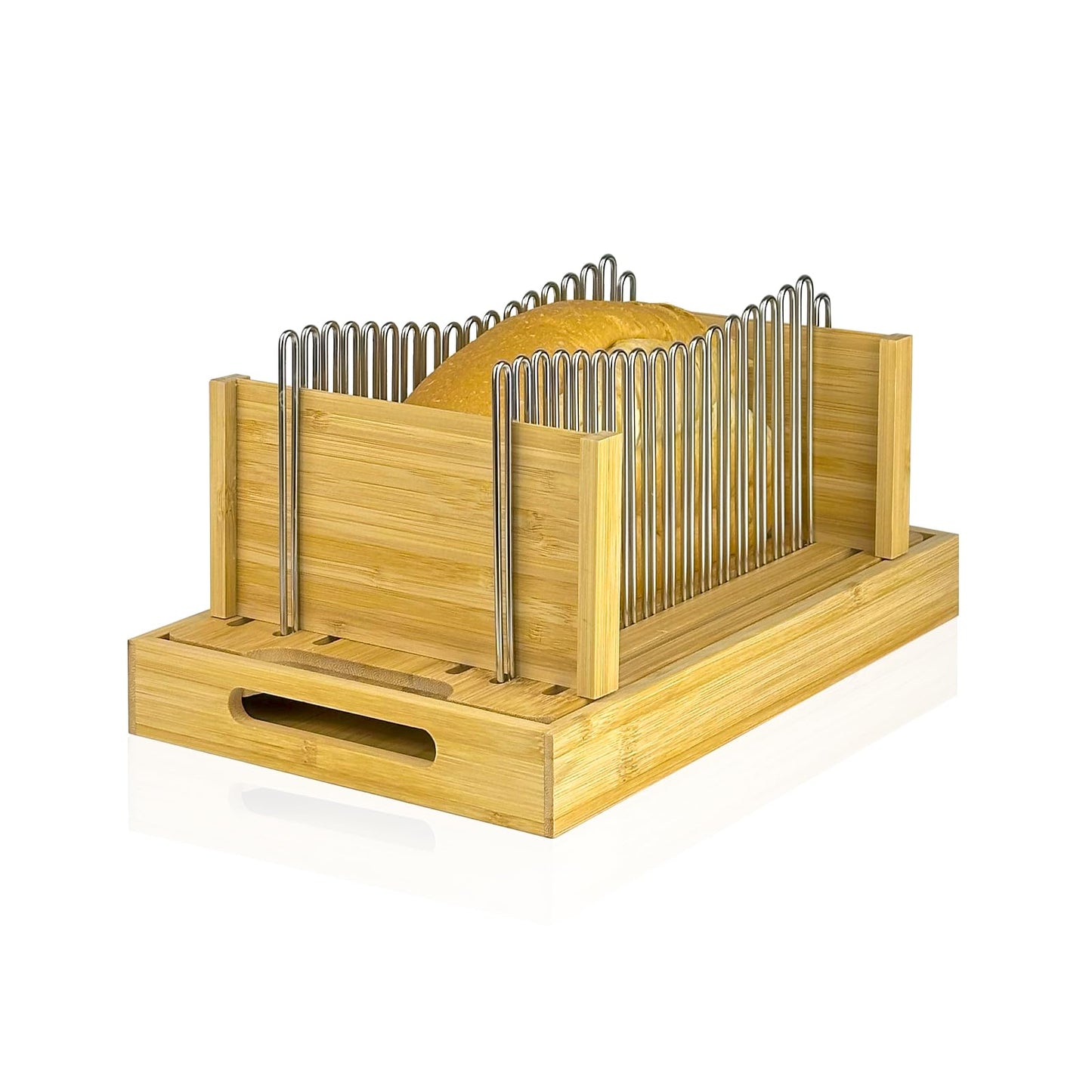 Forest Manor Bamboo Bread Slicer for Homemade Bread