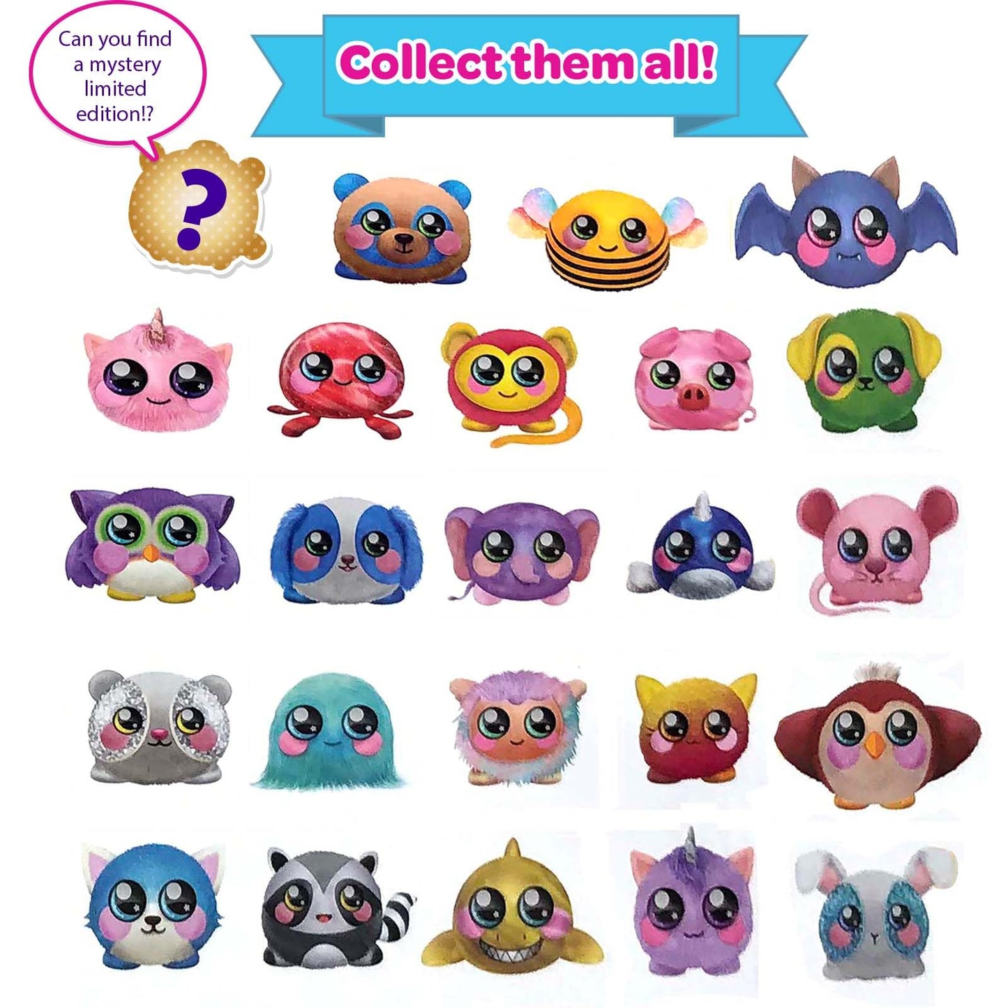 Squeezamals Eenie Teenies 10pks with an Eenie Teenie Character in Each! Collect All 24 Characters from Series 2 Mini-Blind Packed Fun! Made, Safe Materials
