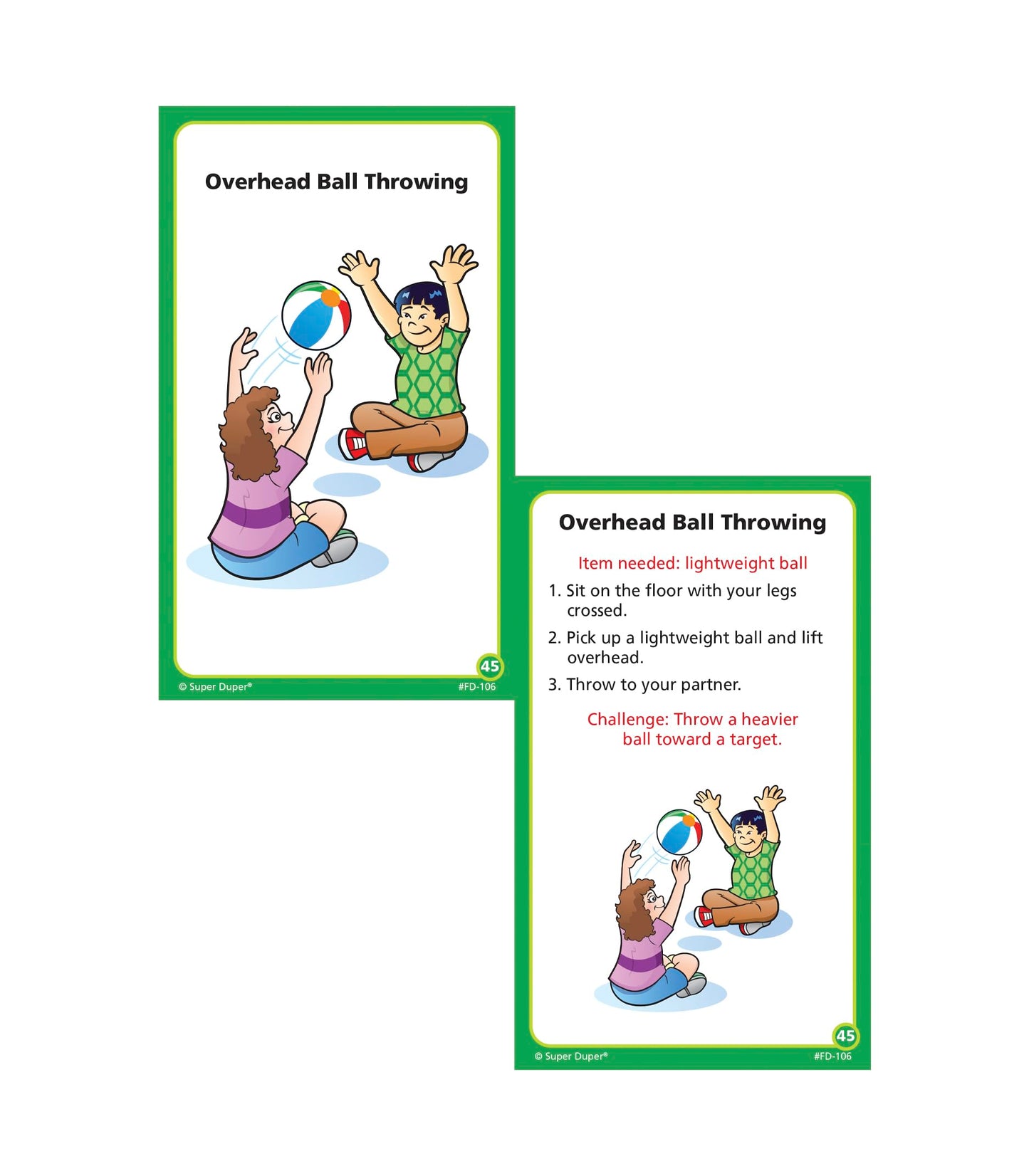 Super Duper Publications | Upper Body and Core Strength Fun Deck | Occupational Therapy Flash Cards | Educational Learning Materials for Children