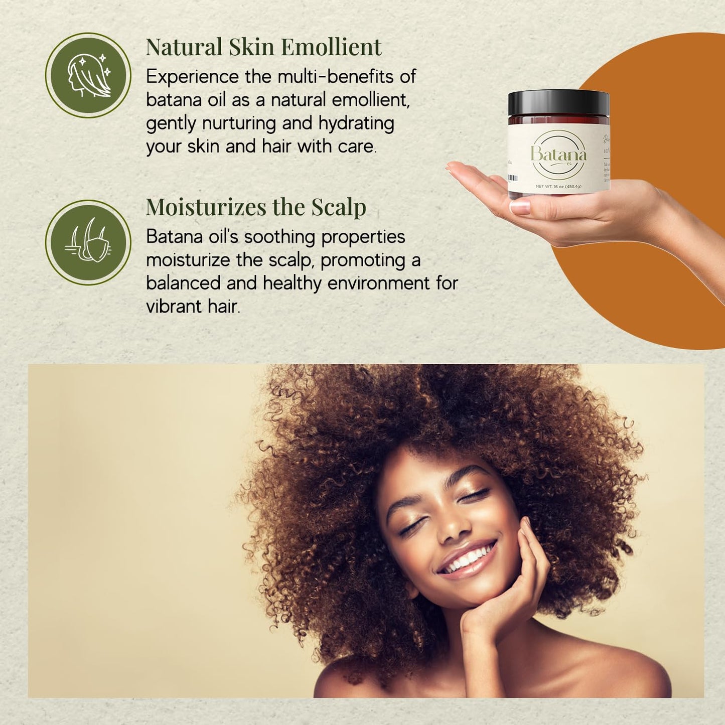 BatanaCo Real Batana Oil for Hair Growth - 100% Pure & Natural, 16 FL OZ