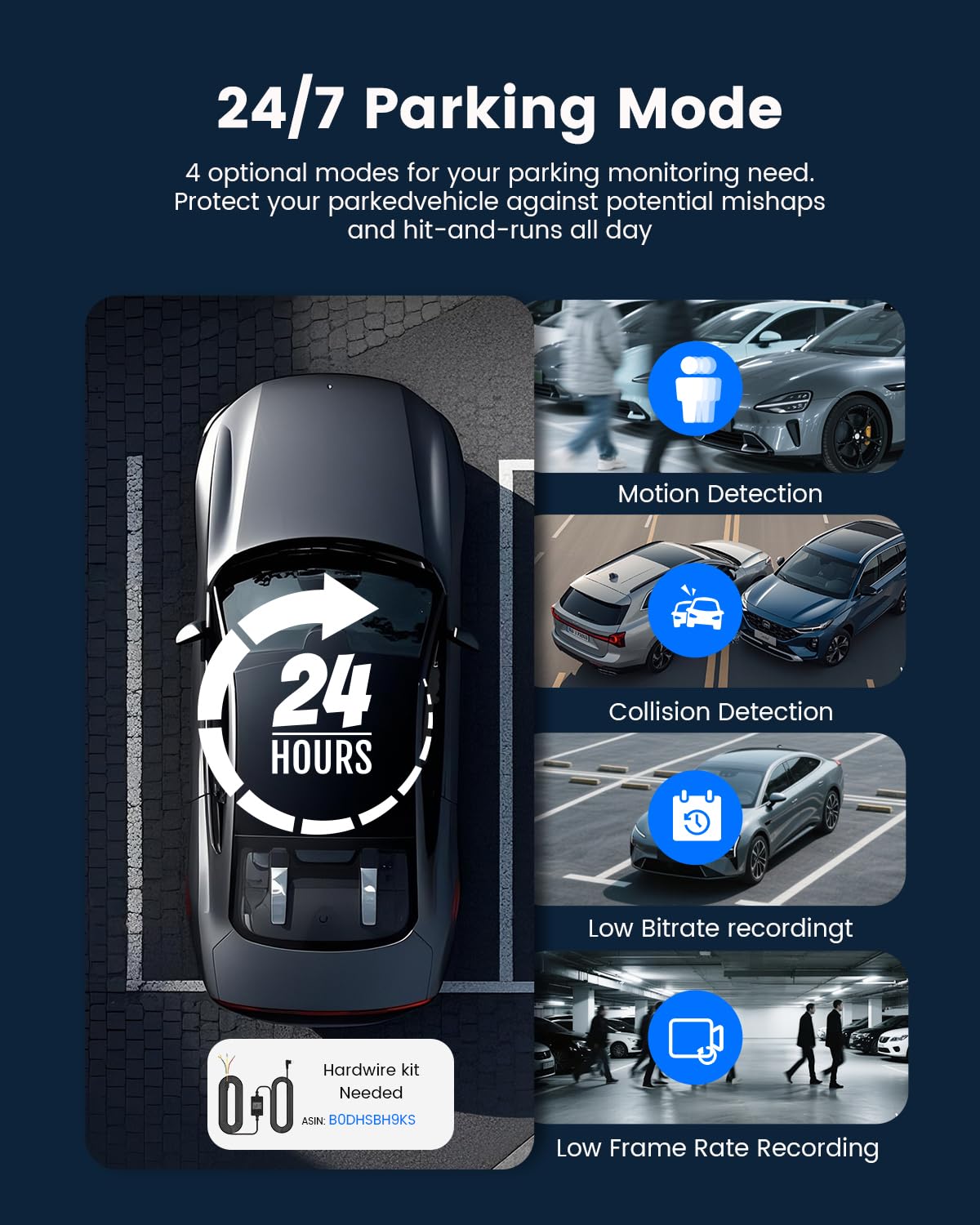COOLCRAZY Dash Cam Front Rear: 4K+1080P Full HD Dashcam Free 64GB Card, with 5G WiFi GPS, Dual Dash Camera for Cars with 3" IPS Screen, Night Vision, HDR, App Control, 24H Parking Mode, Loop Record