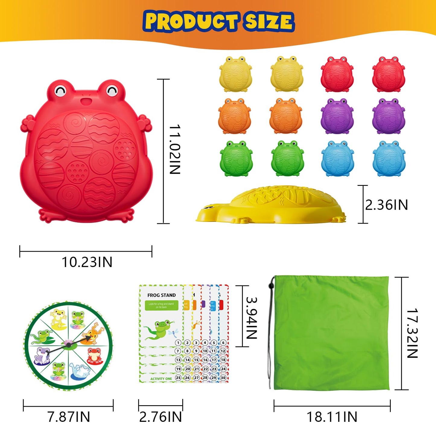 HYES Stepping Stones for Kids, 12PCS Non-Slip Toddler Balance Steps Stones, Obstacle Courses Sensory Toys, Coordination Game Gift for Boys Girls Indoor Outdoor Play