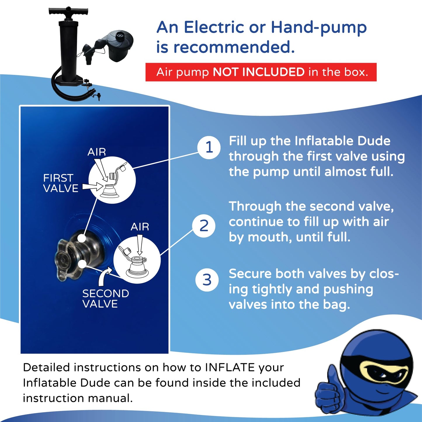 INFLATABLE DUDES Small Ninja 40 Inches -Kids Punching Bag | Already Filled with Sand| Bop Bag | Premium Inflatable Toy| Punching Bag for Kids| Bounce-Back | Indoor Outdoor -(Little Dudes- Nobi)