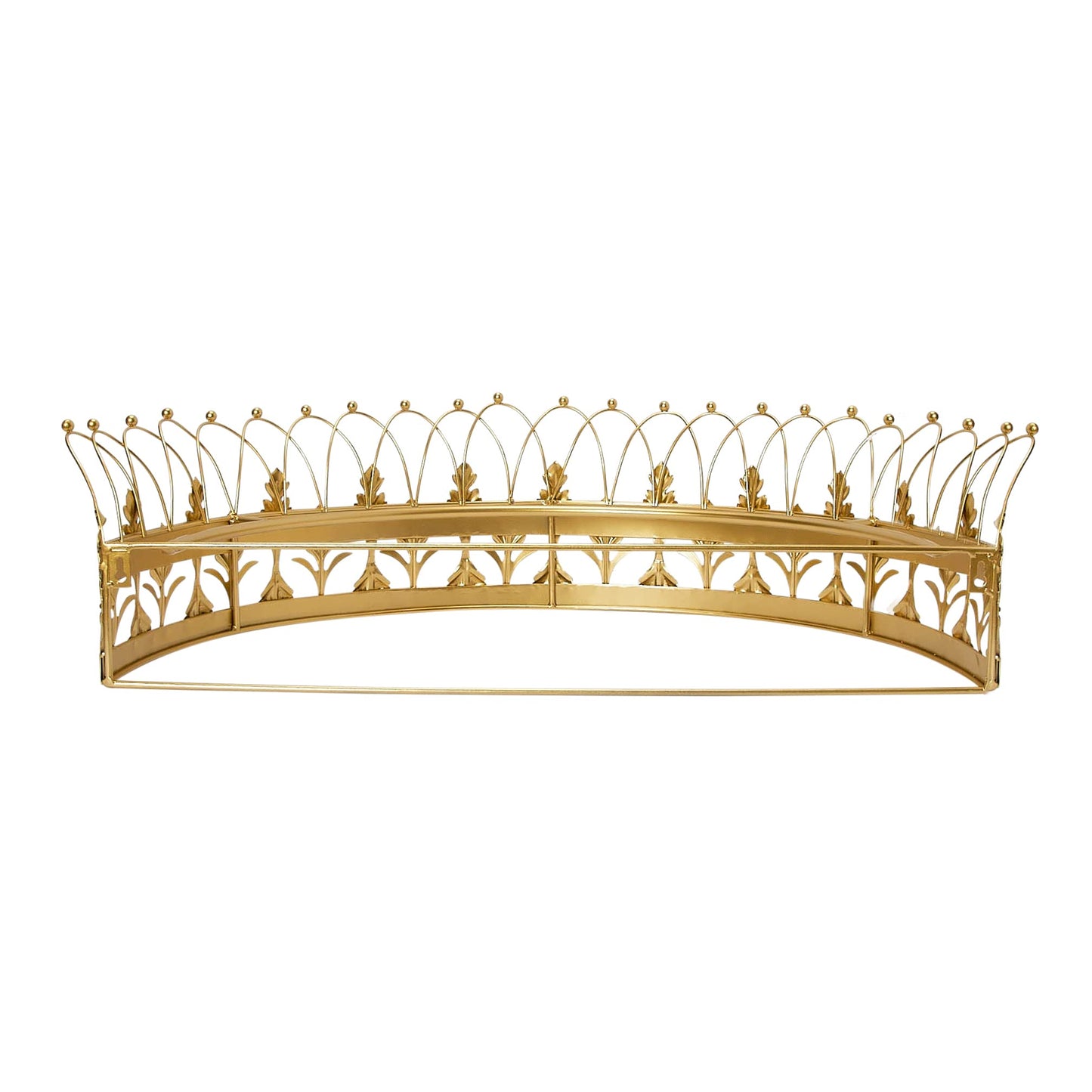 Creative Co-Op Decorative Metal Curtain or Canopy Crown, Gold Finish