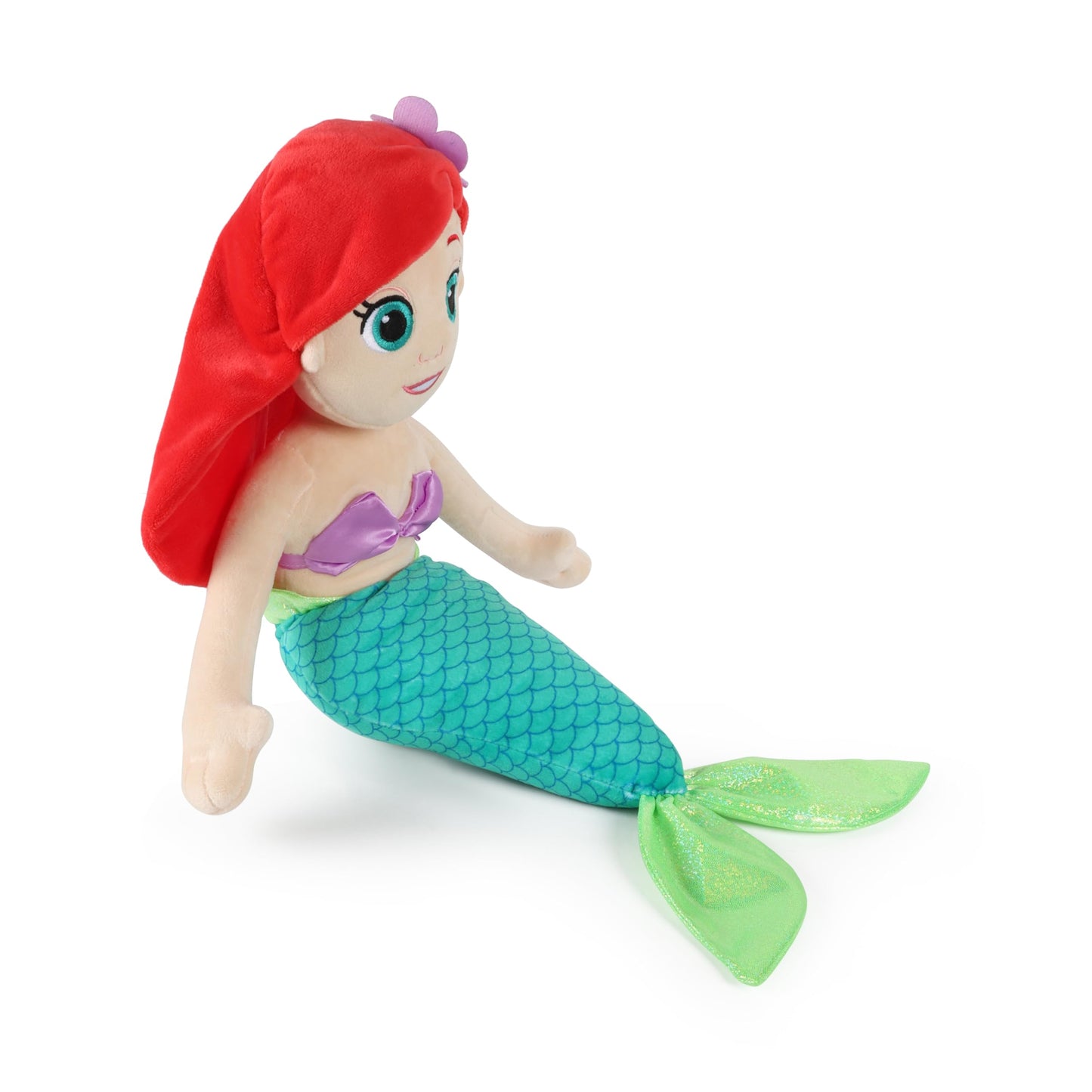 Jay Franco Kids Plush Pillow Buddy - 21 Inches Ultra-Soft Stuffed Plushie & Cozy Pillow, Official Licensed Product, Multi - Princess Ariel
