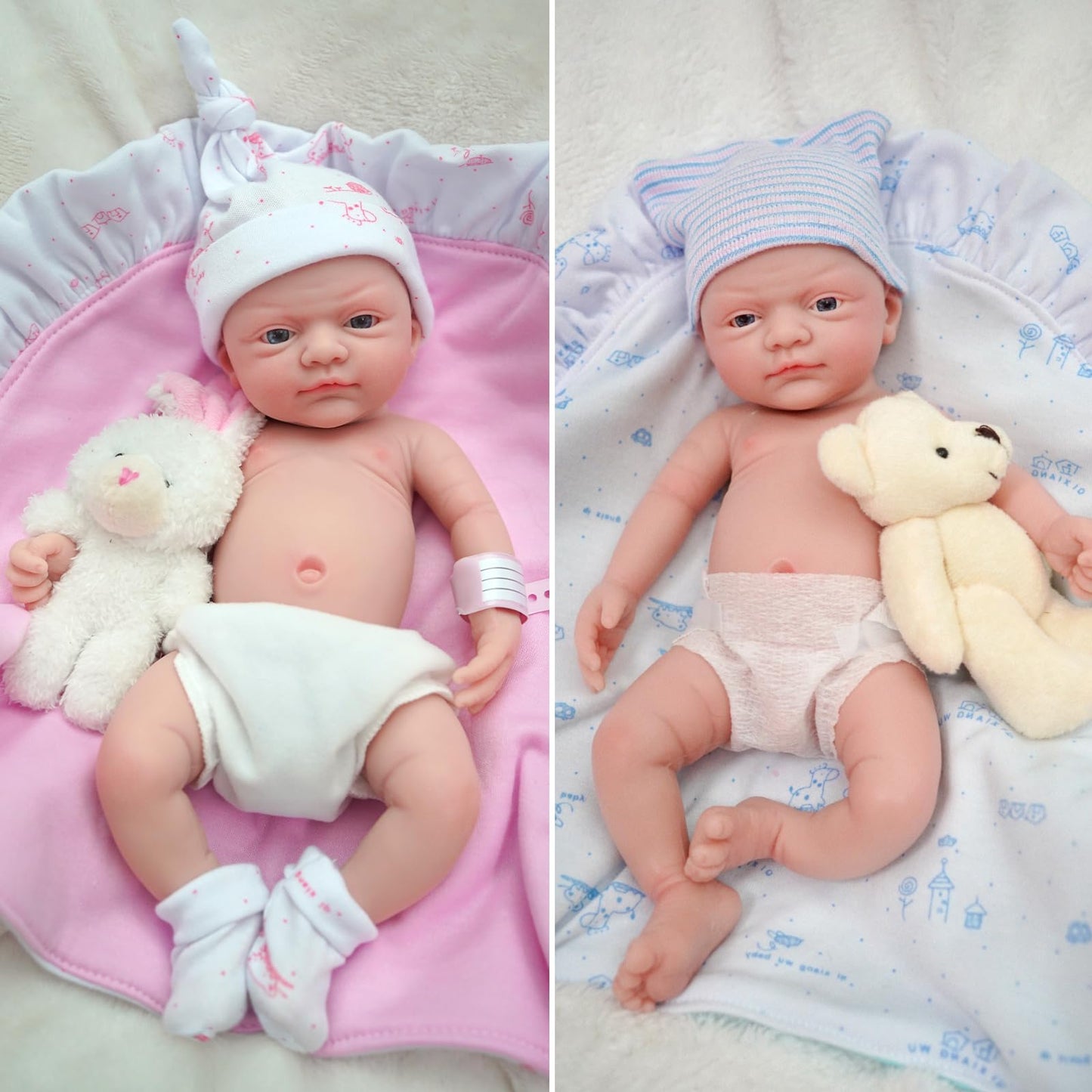 MYREBABY 12" Micro Preemie Full Body Silicone Baby Doll Girl Alisa Lifelike Reborn Doll Surprice Children Anti-Stress