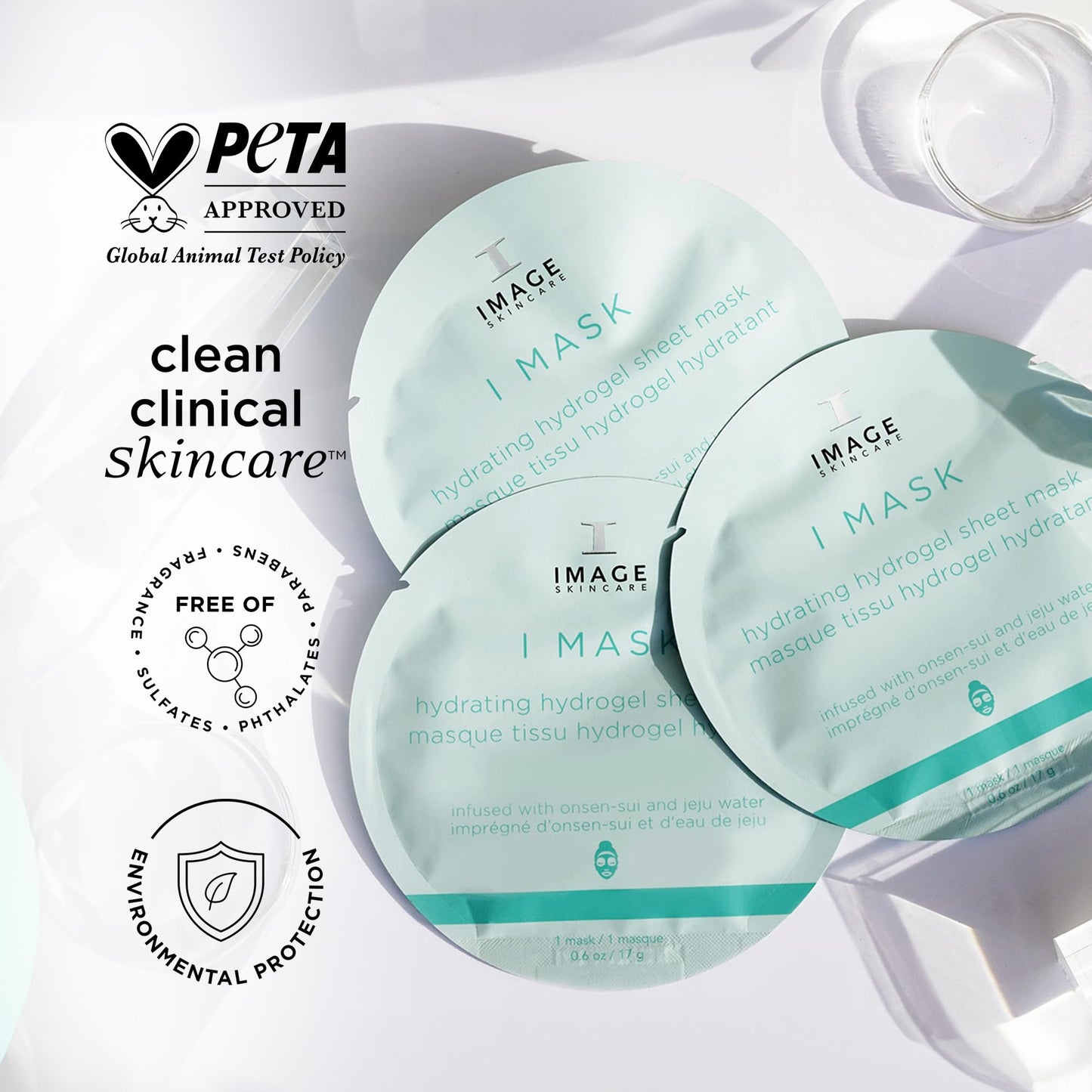 Image Skincare I Mask Hydrating Hydrogel Sheet Mask 5 Sheet / 5 Masque Tissu 85 g / 3 oz