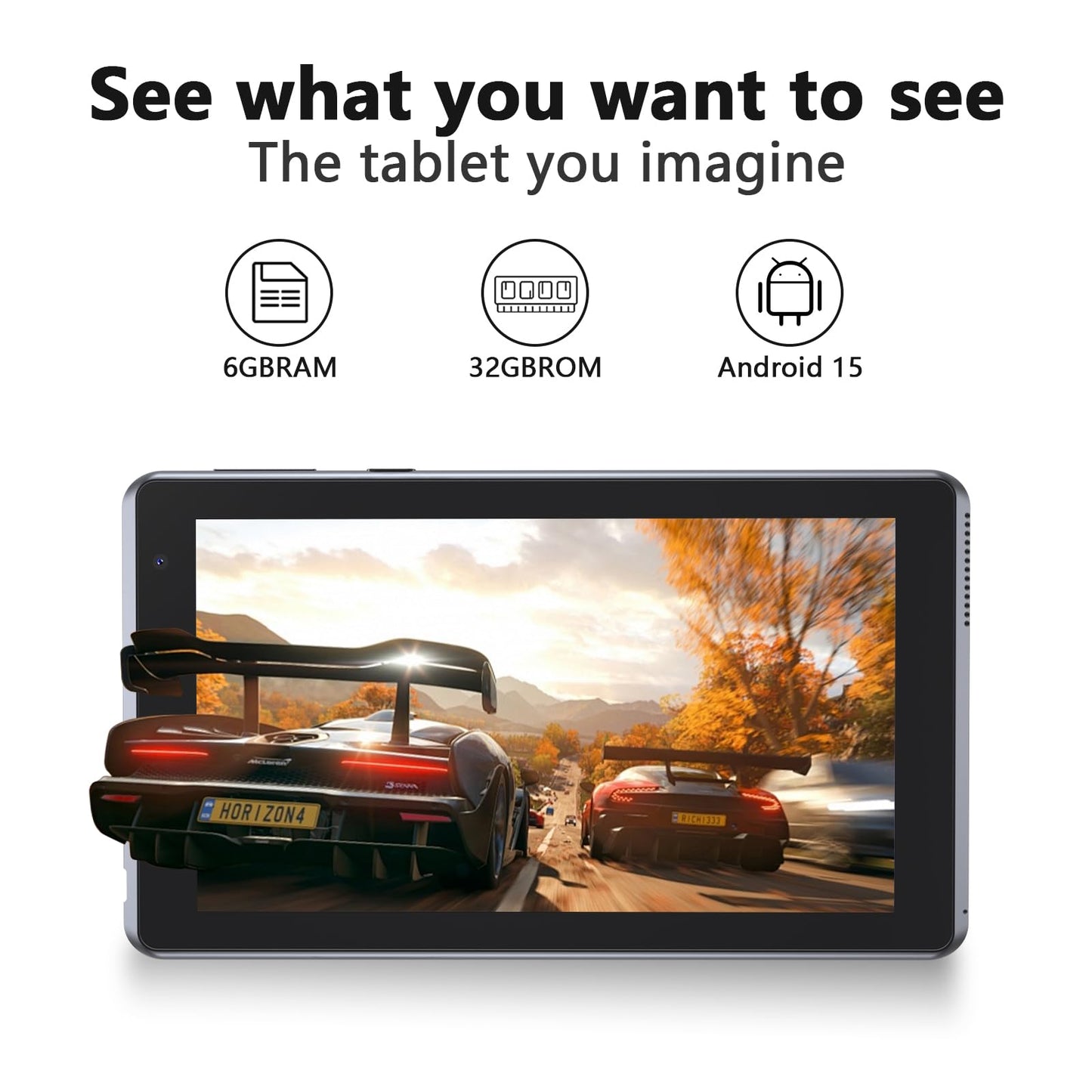 IWEGGO Android 15 Tablet, 7 Inch 6GB RAM+32GB ROM/ 1TB Expandable Computer, 5MP Camera Tablets, 1.6Ghz Quad-core Processor, 3000mAH Battery Tablet PC, Wi-Fi, GMS, Games 7'' Android Laptop
