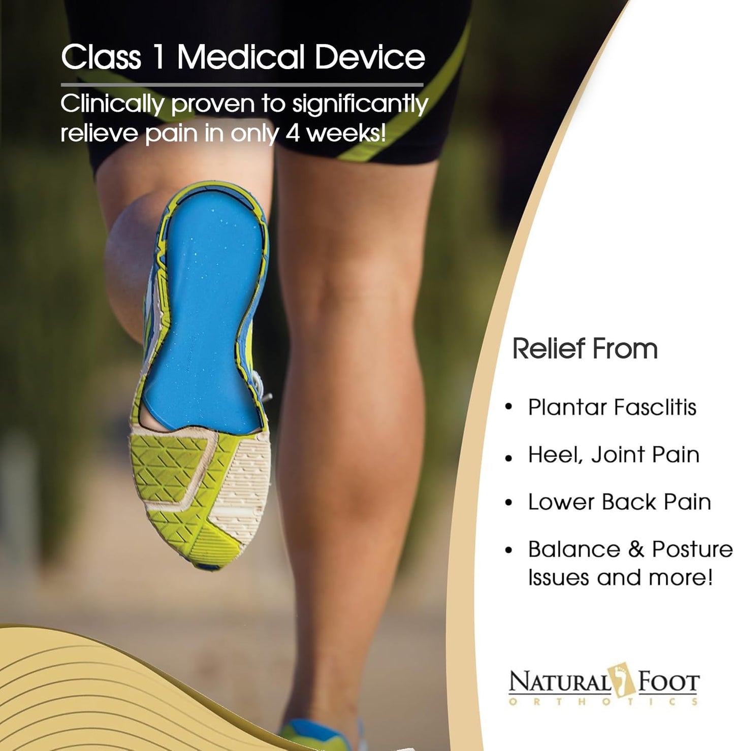 Natural Foot Orthotics Cloud Comfort Arch Support Insoles, All Day Comfort and Support, Relief from Foot Fatigue, Plantar Fasciitis, Podiatrist Designed, Made in The USA