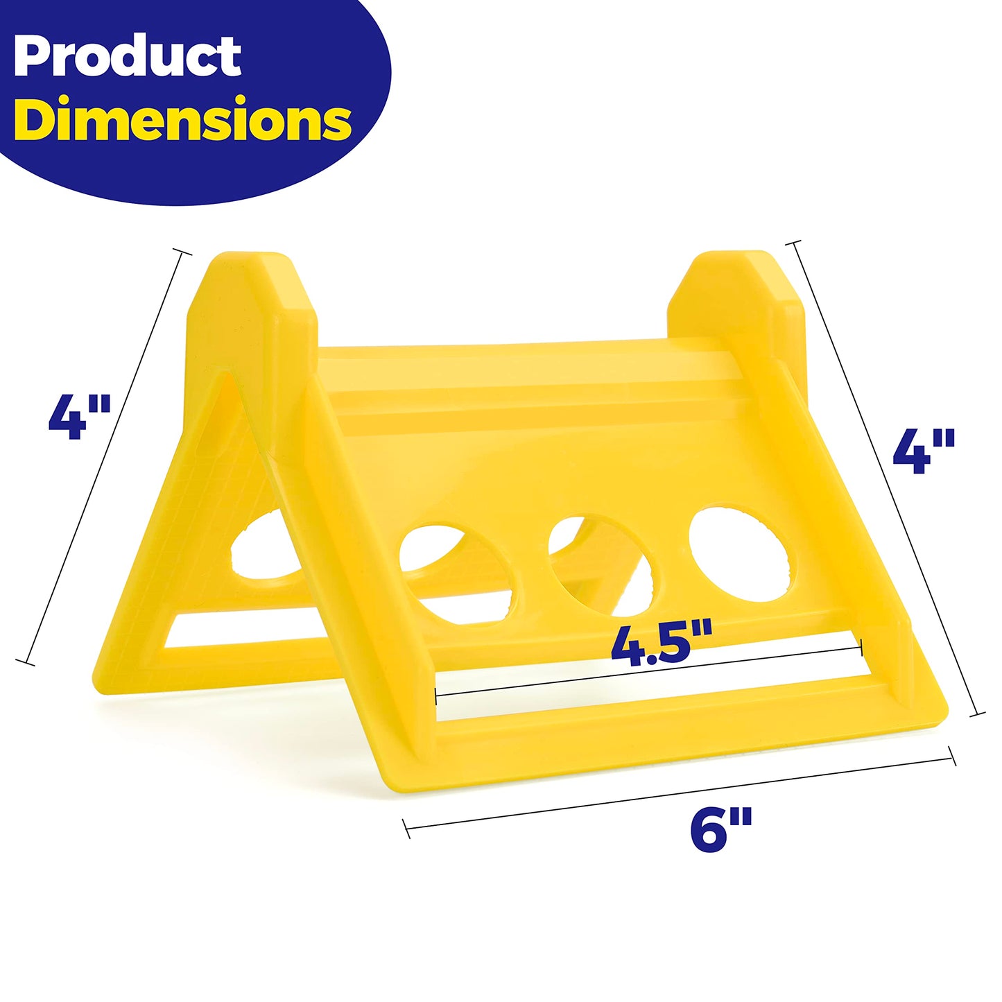 24 Pack Edge Corner Protector With Carrying Case for Flatbed Cargo Load Truck Shipping - 4'' x 6'' Winch Ratchet Straps Plastic Protectors Yellow
