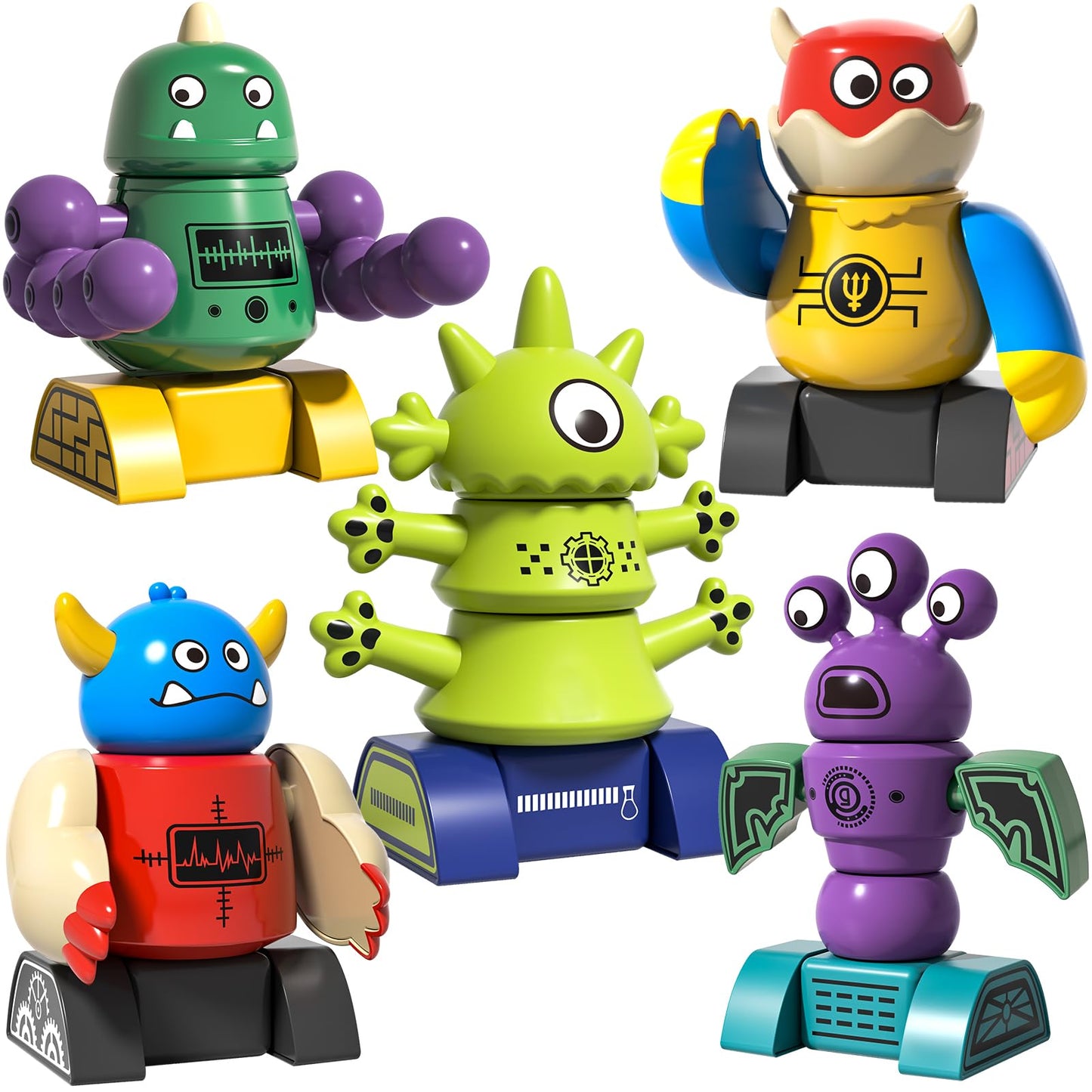 BLmukce Magnetic Robot Toy for Kids 3-5, 35 PCS STEM Educational Playset with Storage Box, DIY Stacking Monster Robots, Toddler Creative Building Toys Gift for Boys Girls (Christmas Birthday)