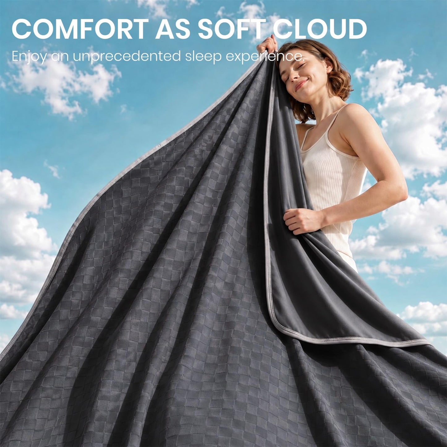 Topcee Cooling Blanket King Size- 100"x90" Summer Cooling Blanket for Hot Sleepers Arc-Chill Q-Max >0.45 Cool Fiber for Night Sweats, Soft Lightweight Sofa Blankets for Kid Adults